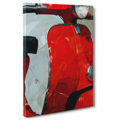 Riflessi di Velocità: Vespa in Rosso