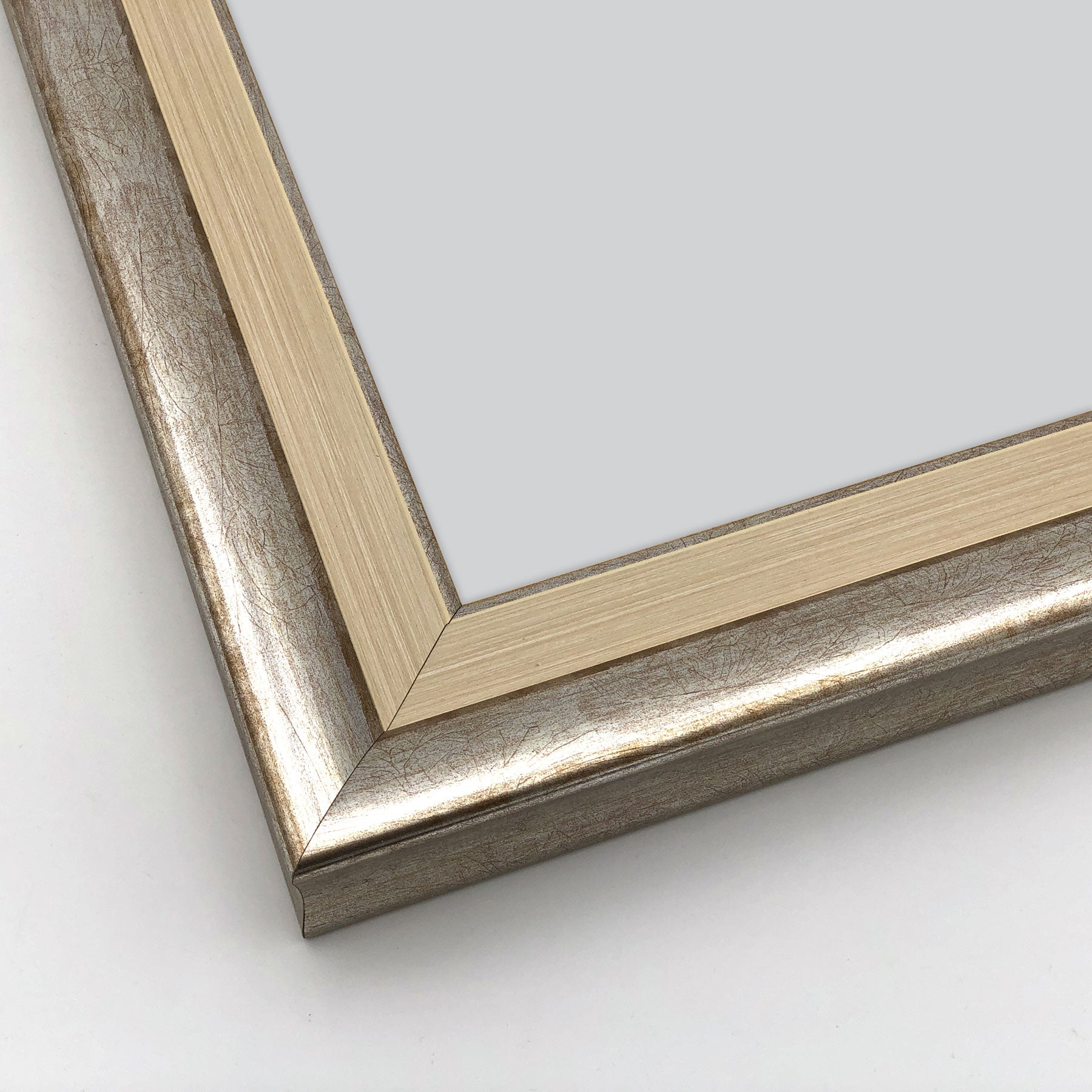 Cornice Classica su Misura - Modello Botero Foglia Argento e Avorio