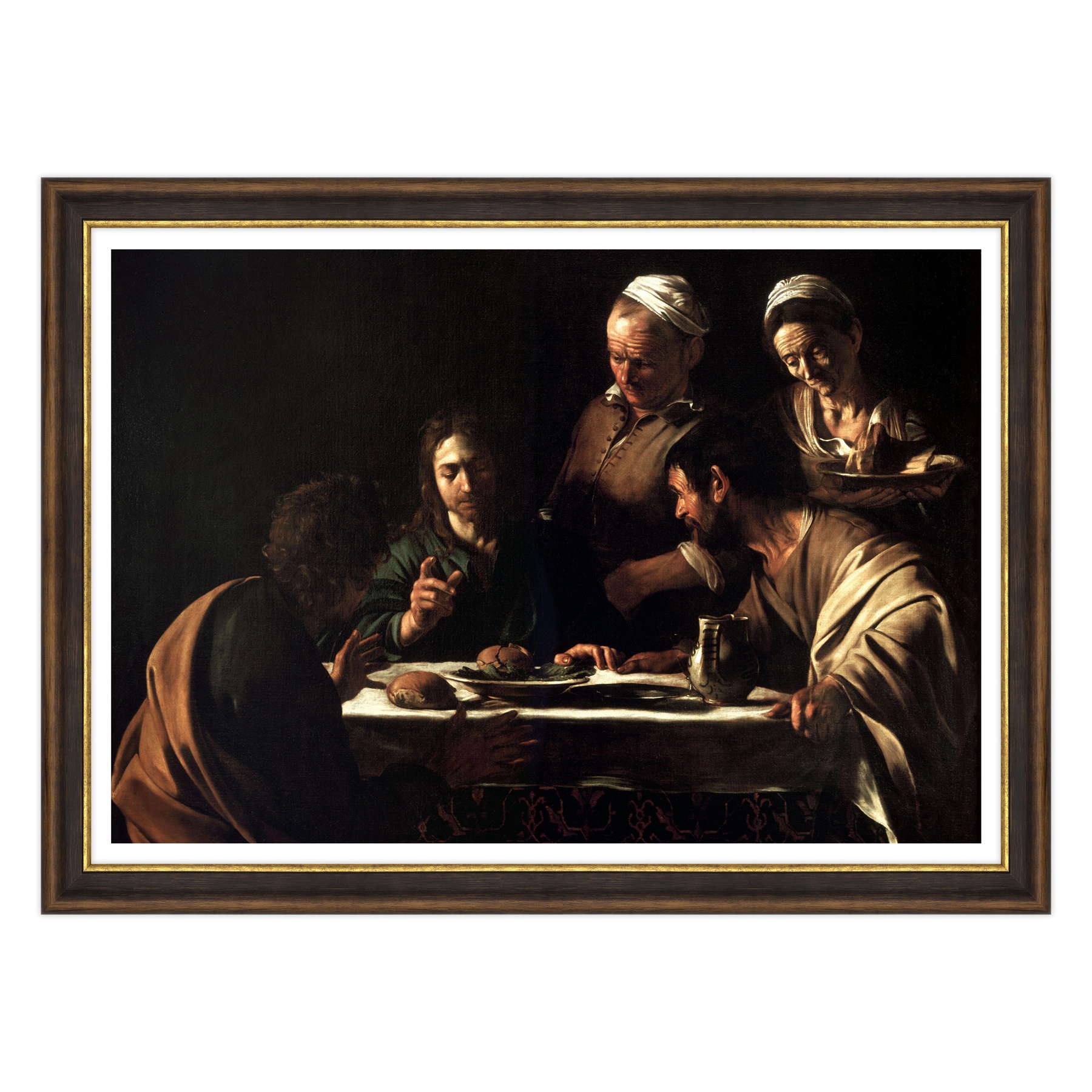 Caravaggio - Cena in Emmaus Stupore