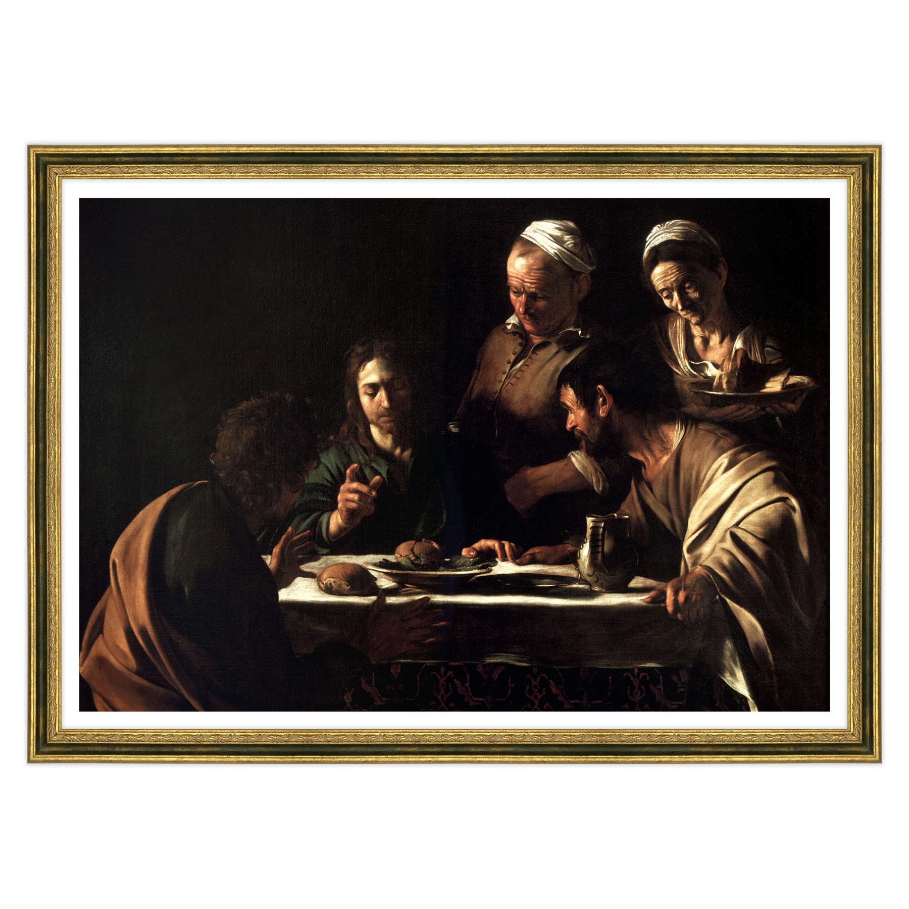 Caravaggio - Cena in Emmaus Stupore