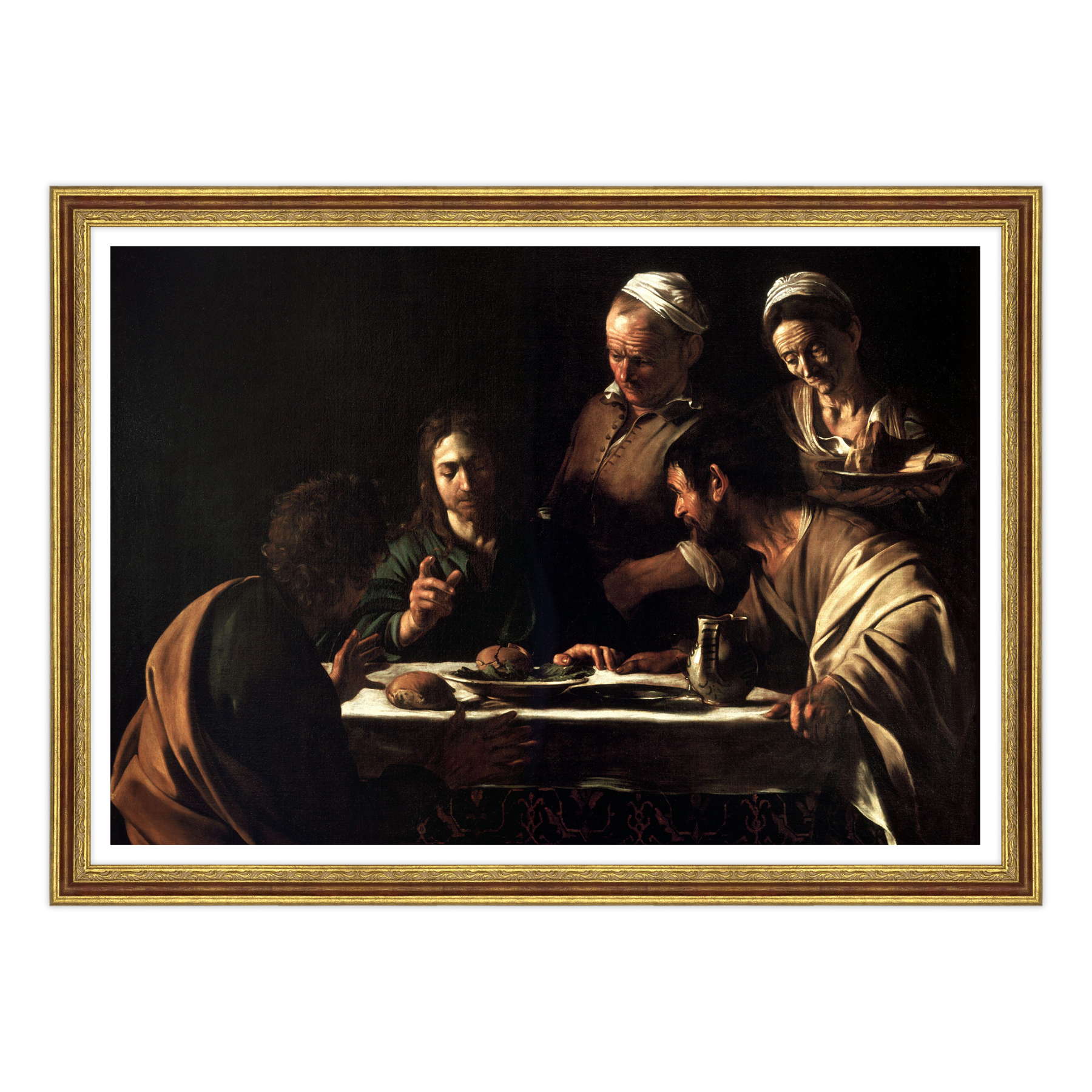 Caravaggio - Cena in Emmaus Stupore