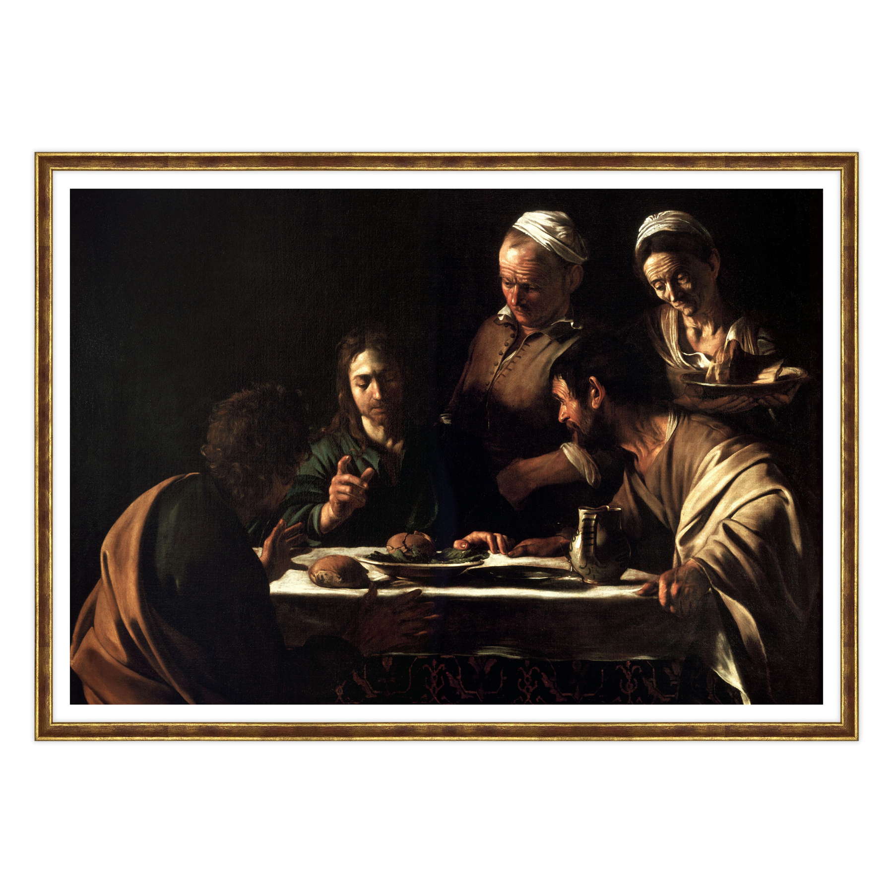 Caravaggio - Cena in Emmaus Stupore