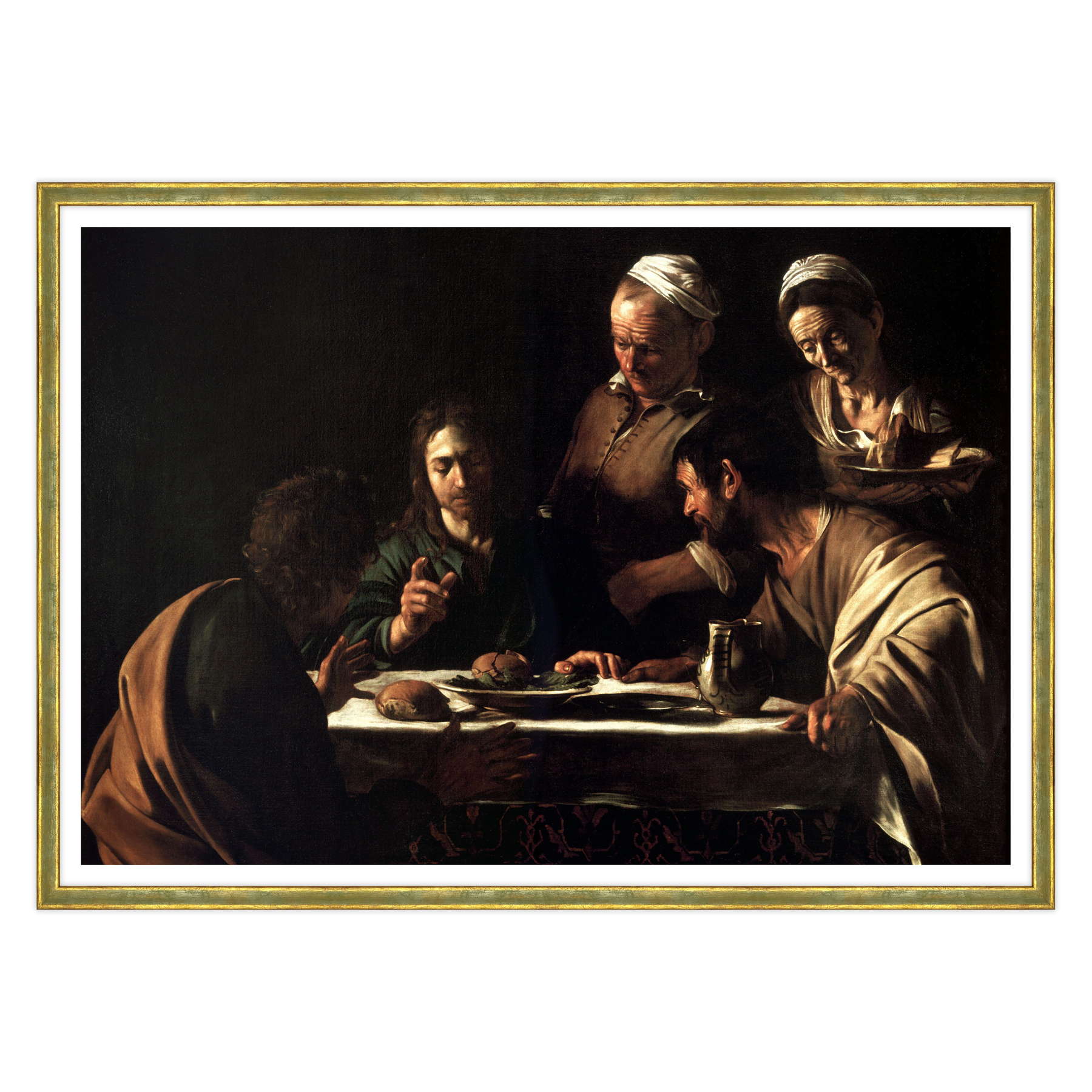 Caravaggio - Cena in Emmaus Stupore