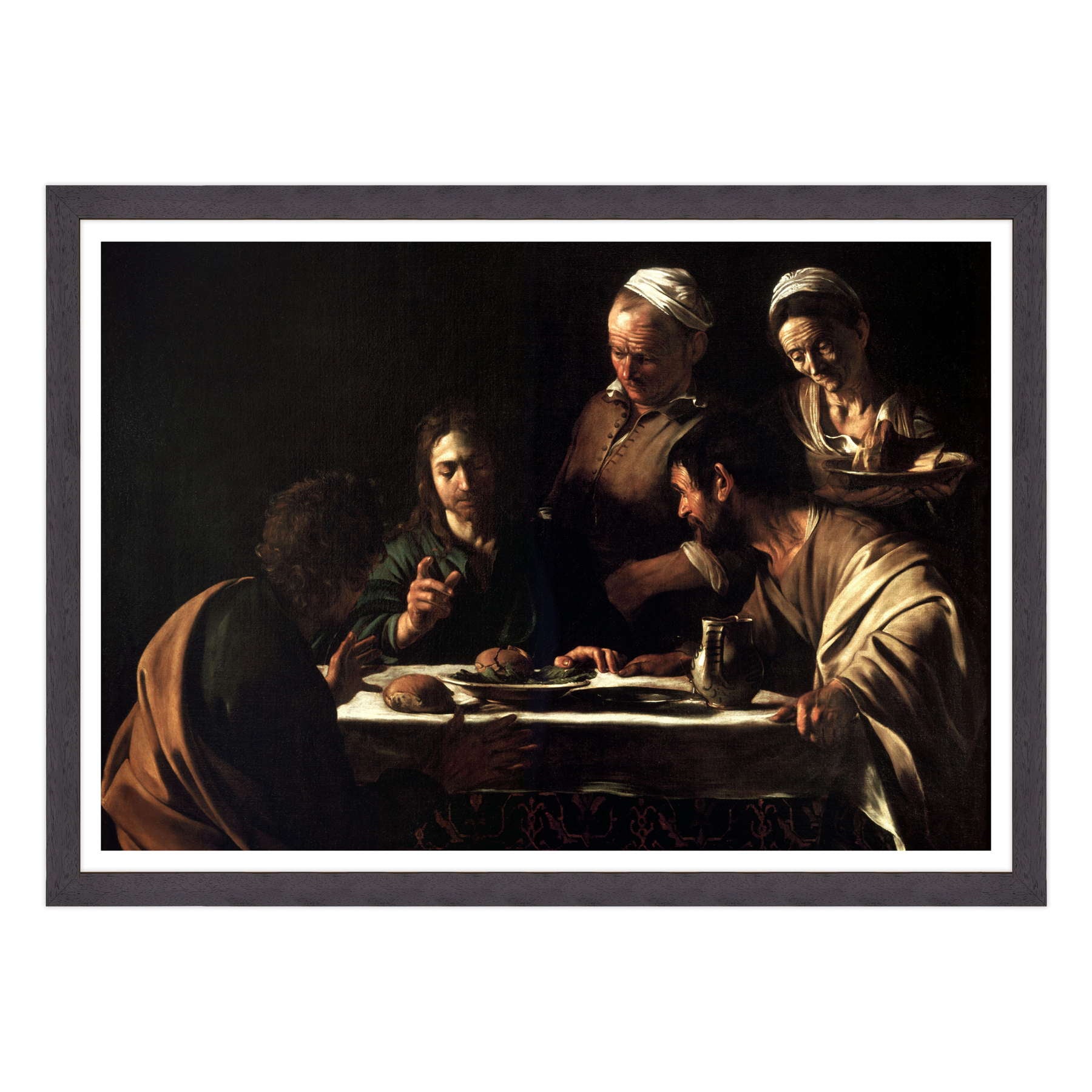 Caravaggio - Cena in Emmaus Stupore