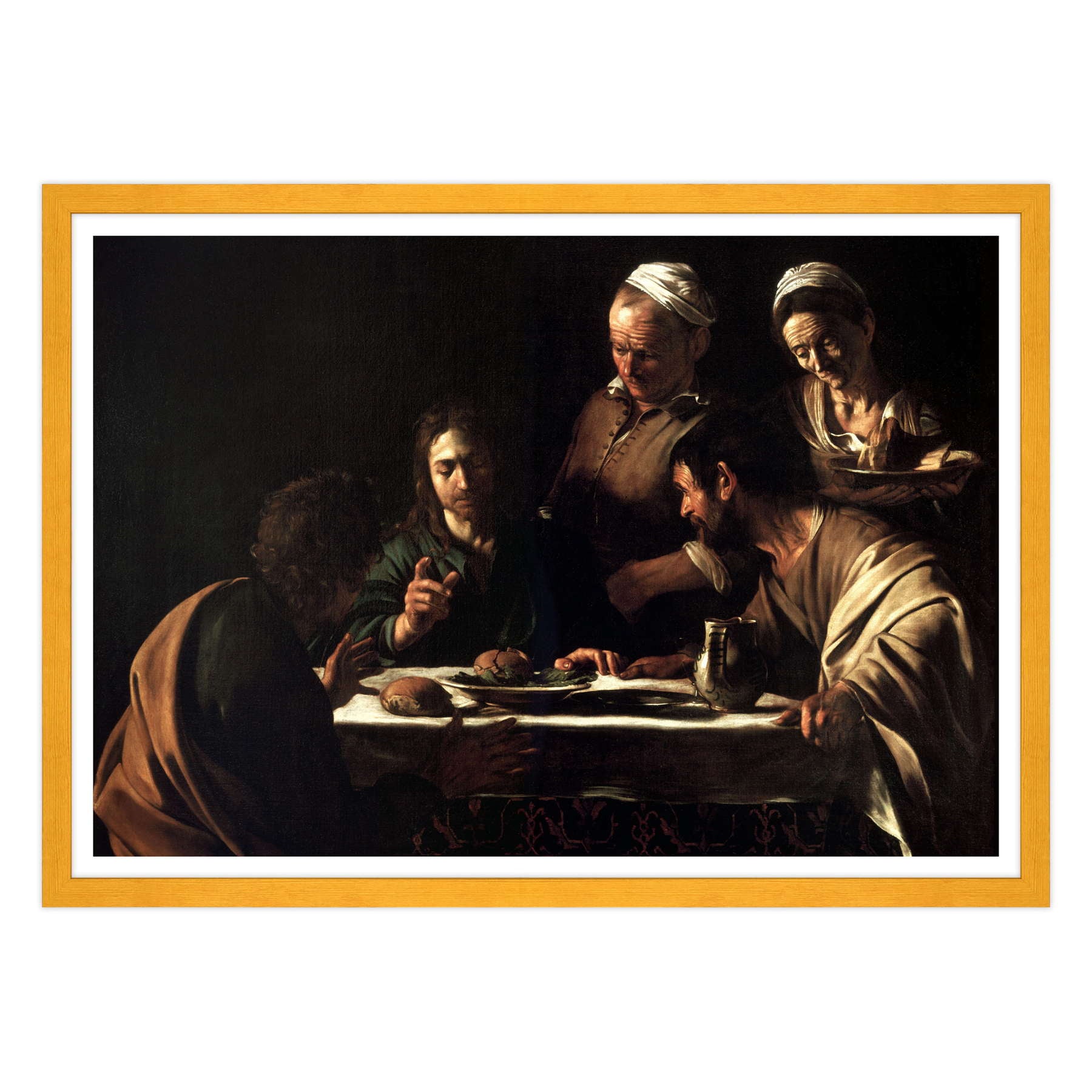 Caravaggio - Cena in Emmaus Stupore