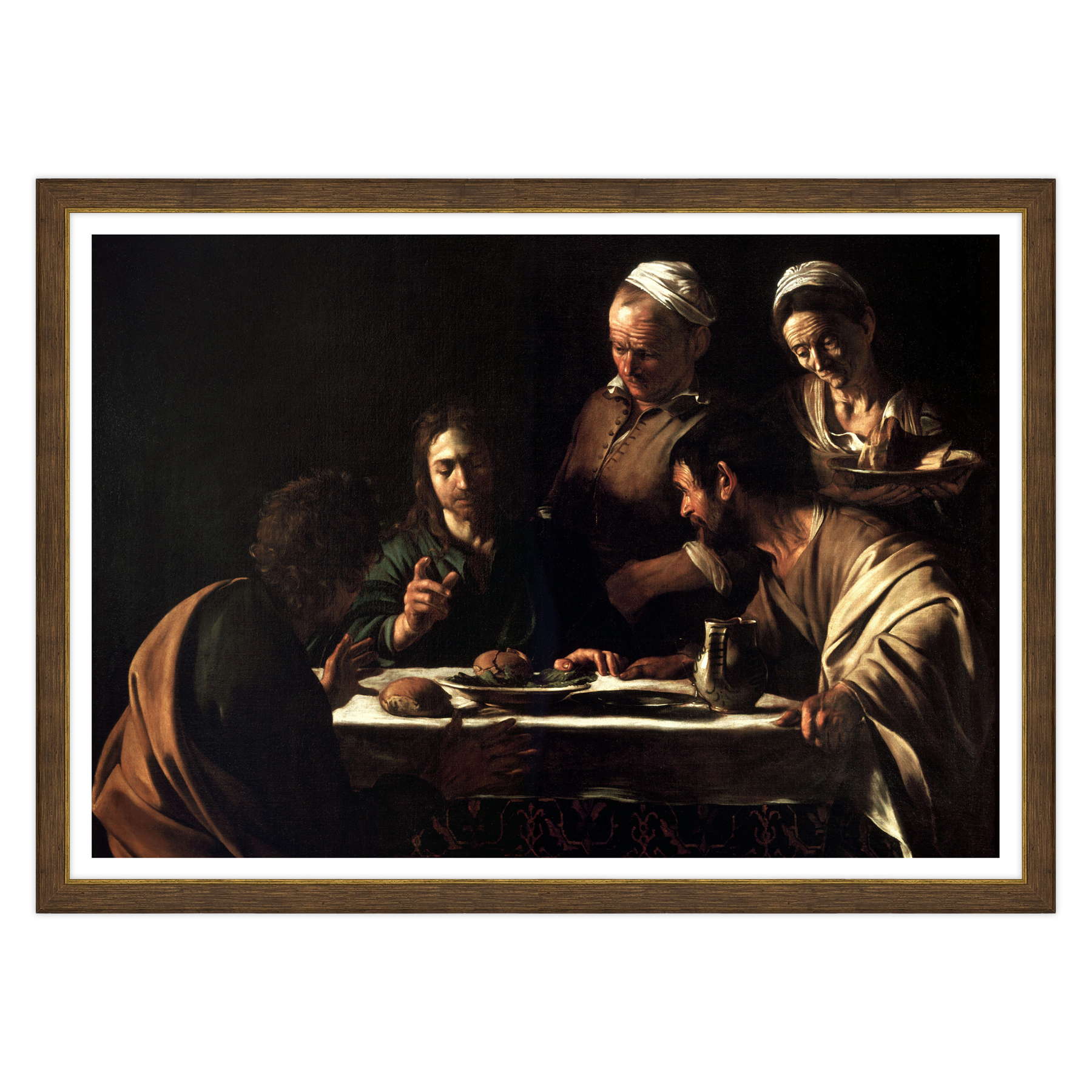 Caravaggio - Cena in Emmaus Stupore