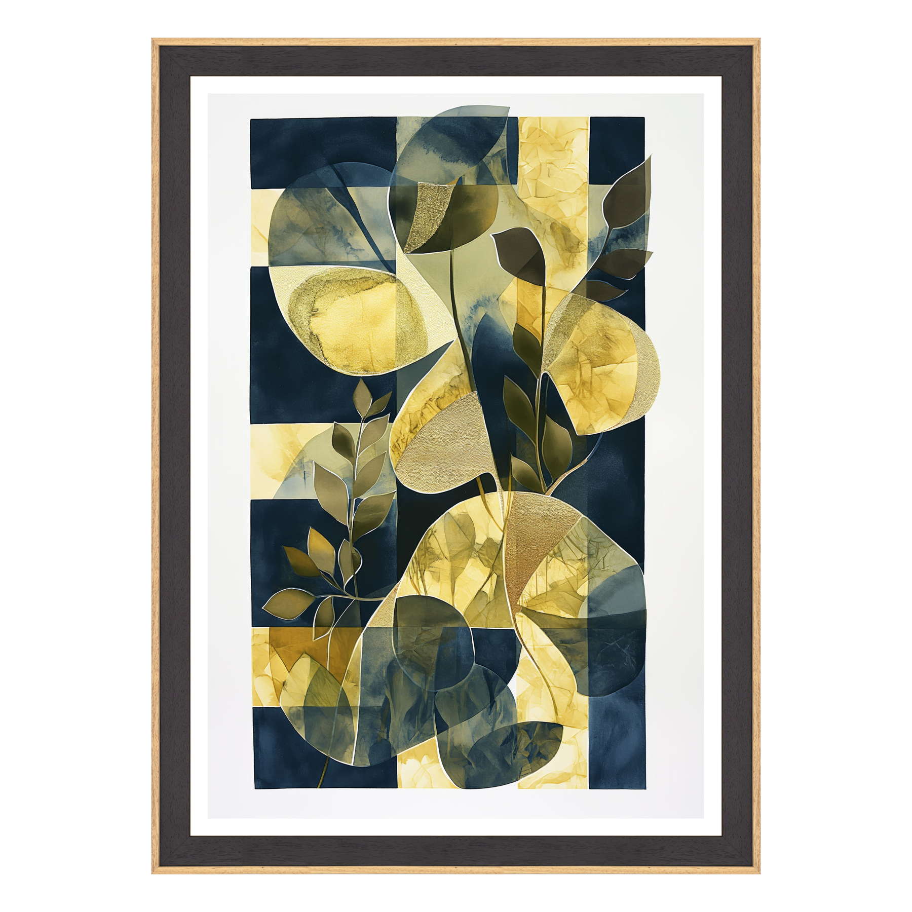 Natura Astratta in Oro e Ombra