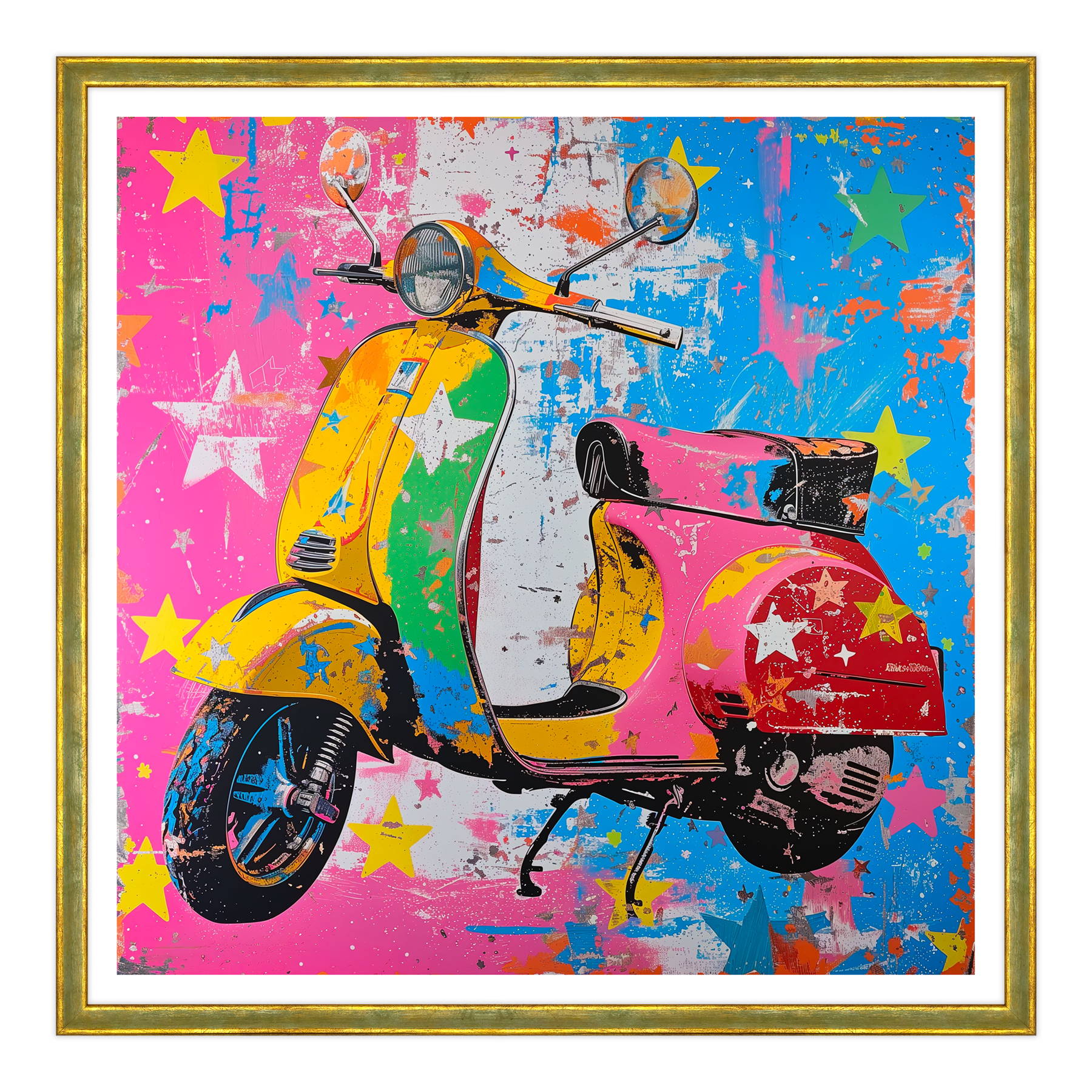 Retro Scooter in Technicolor