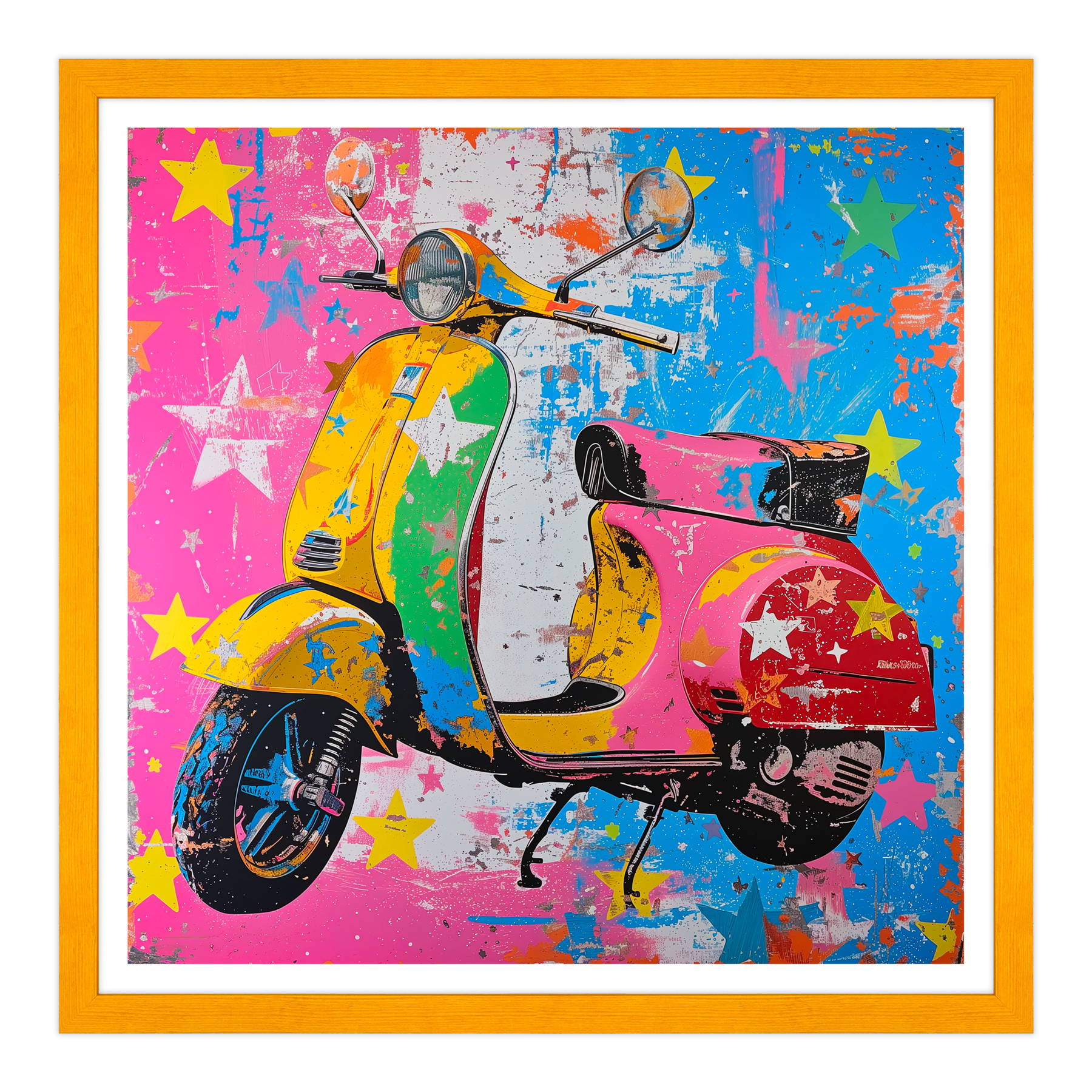 Retro Scooter in Technicolor