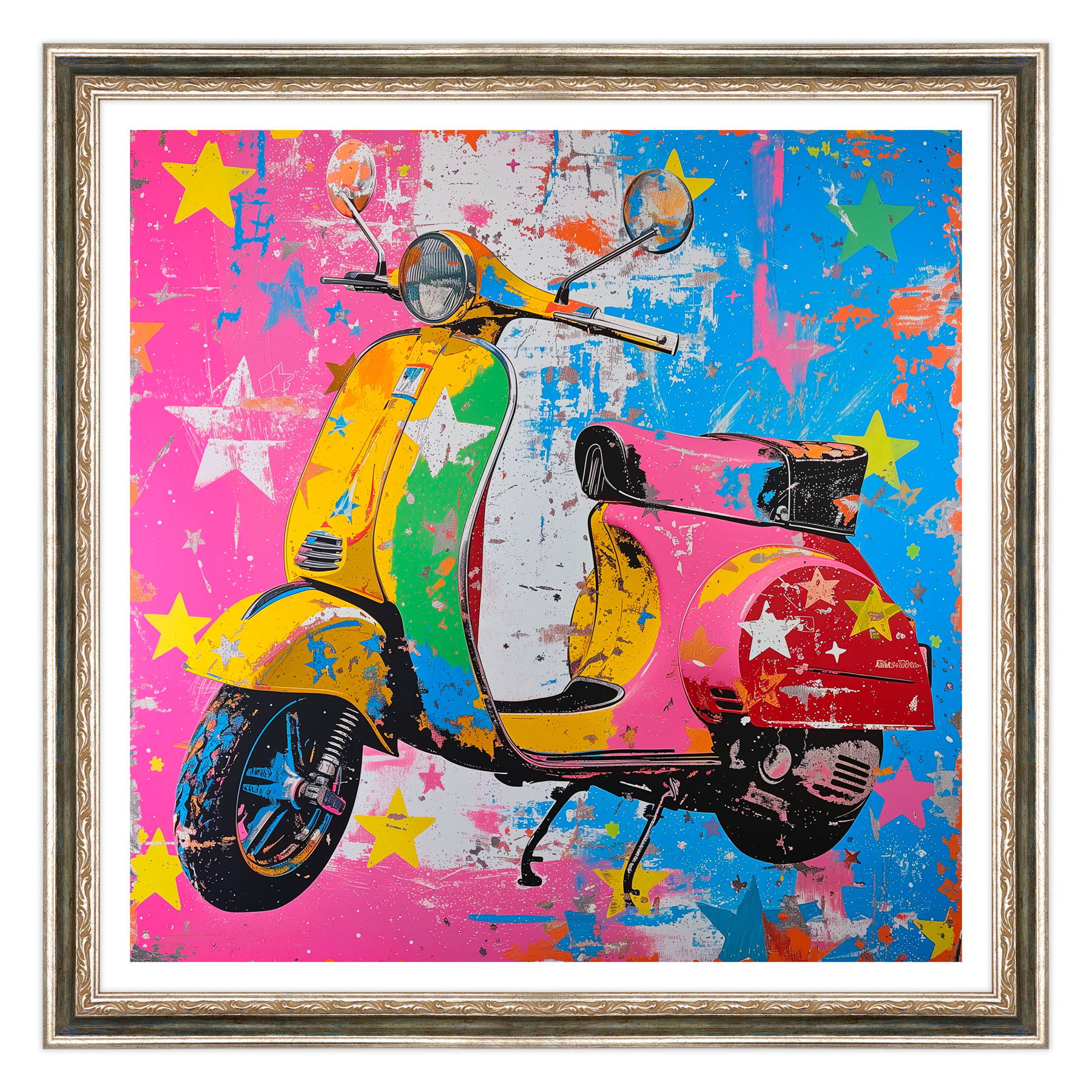 Retro Scooter in Technicolor