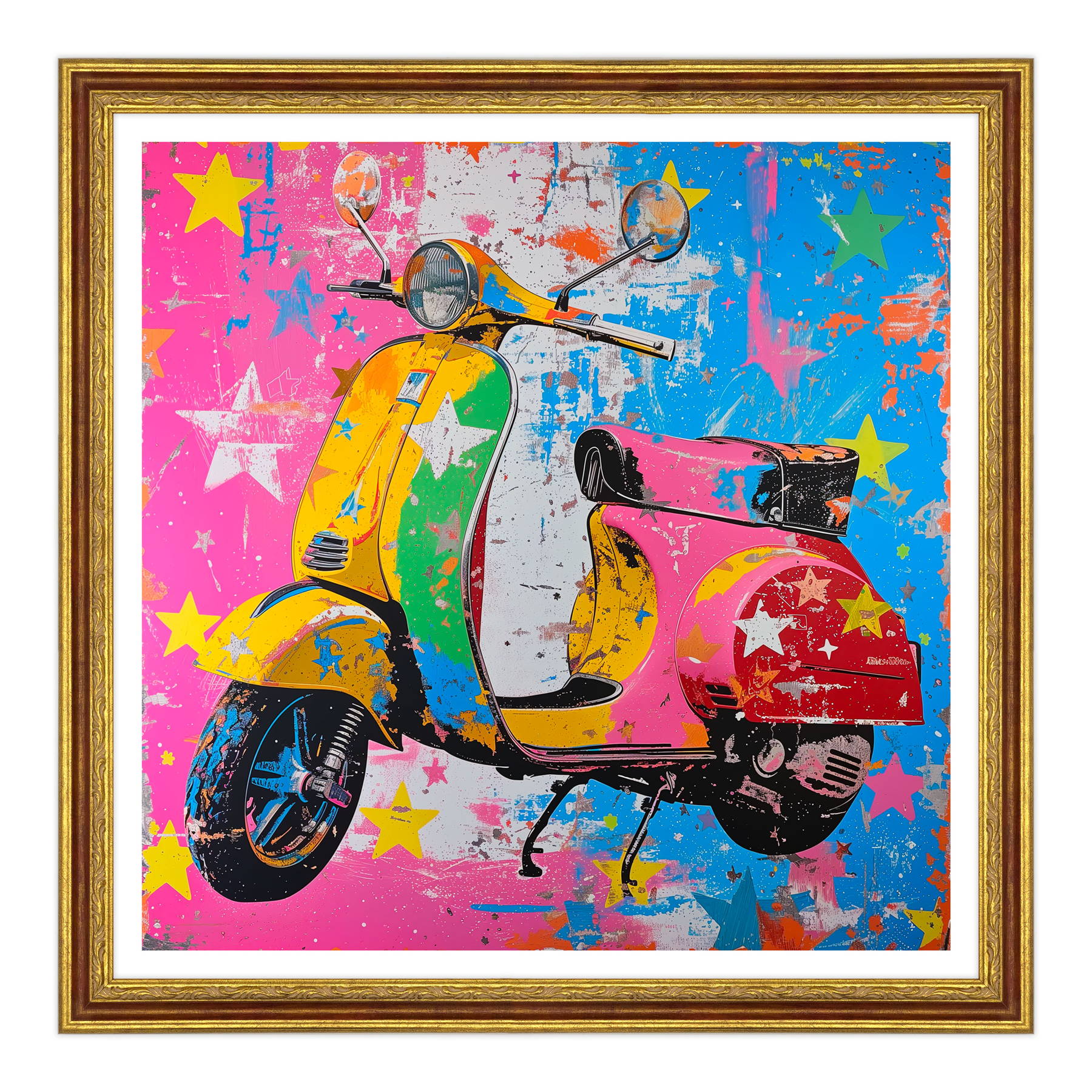 Retro Scooter in Technicolor