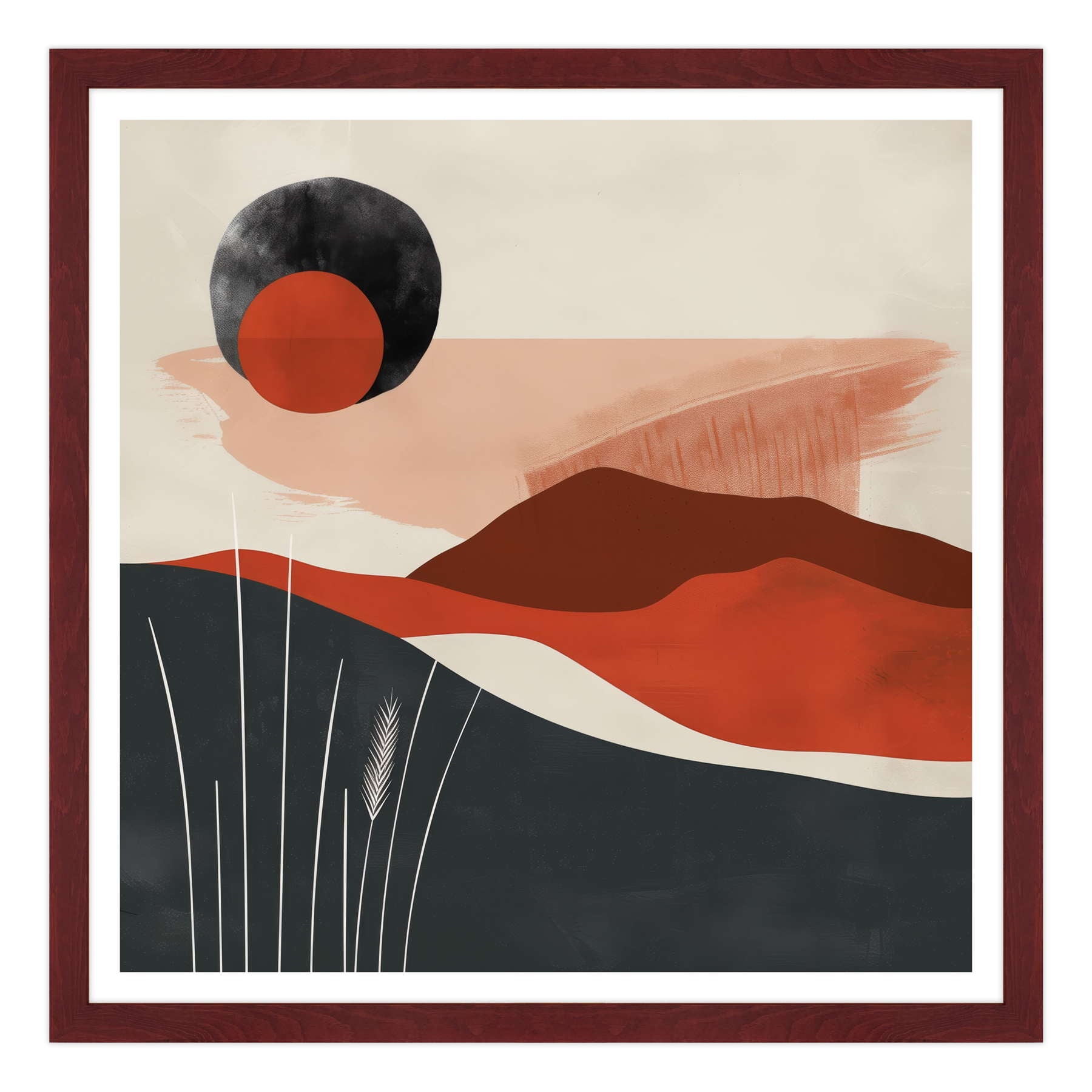 Eclipse Terrestre in Rosso Marsala