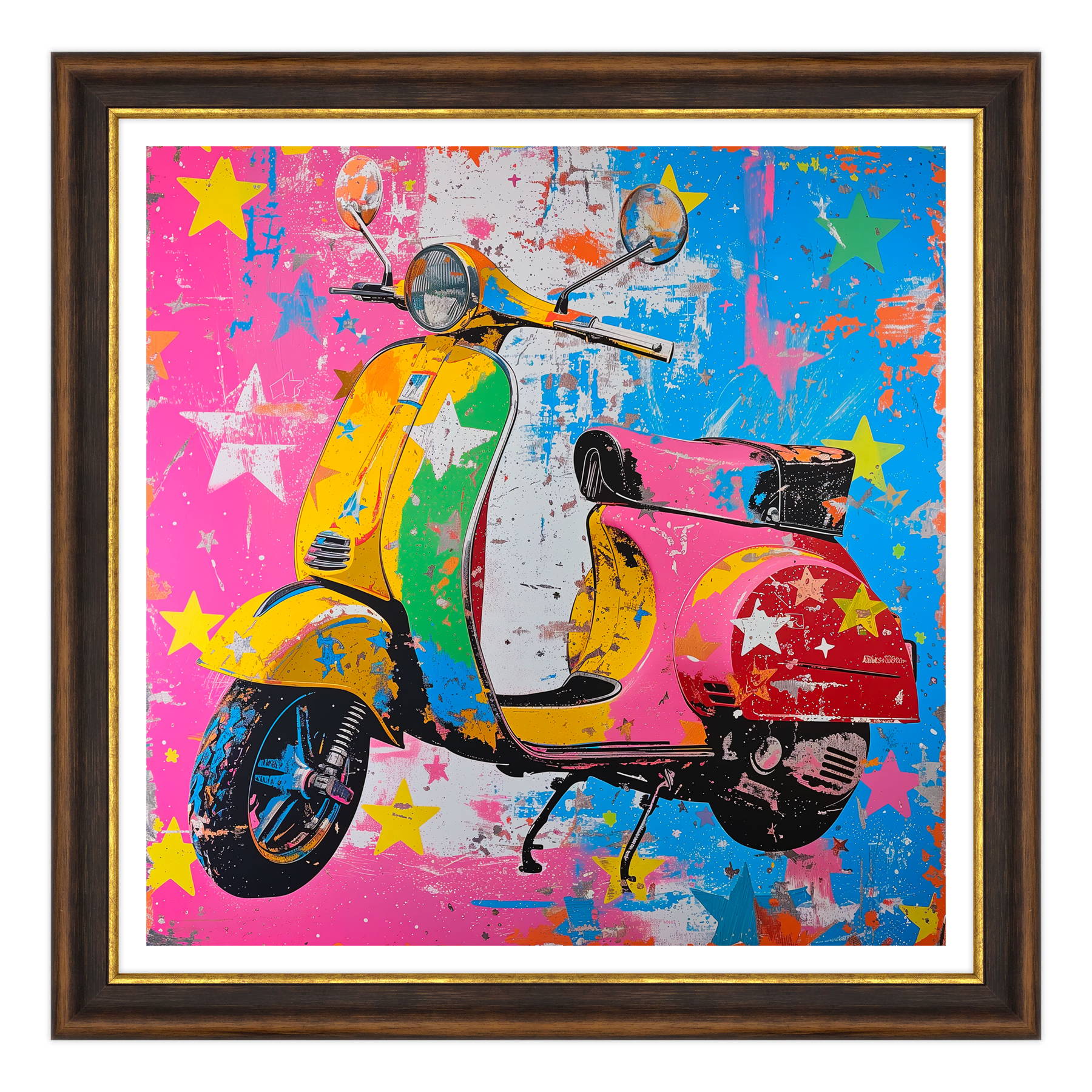Retro Scooter in Technicolor