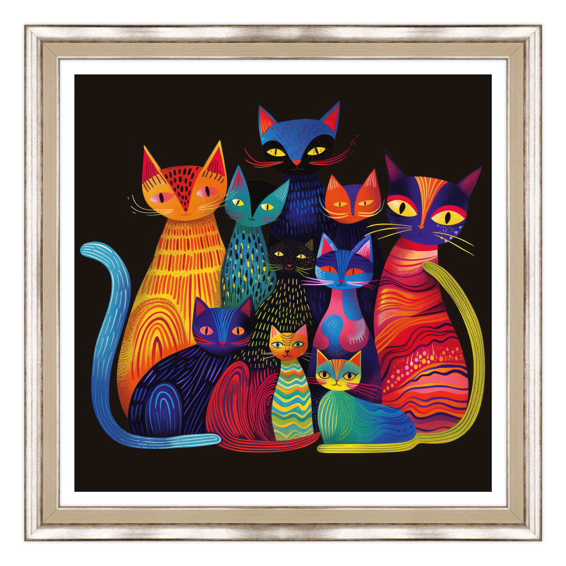 Convivio di Colori: L'Enigma Felino