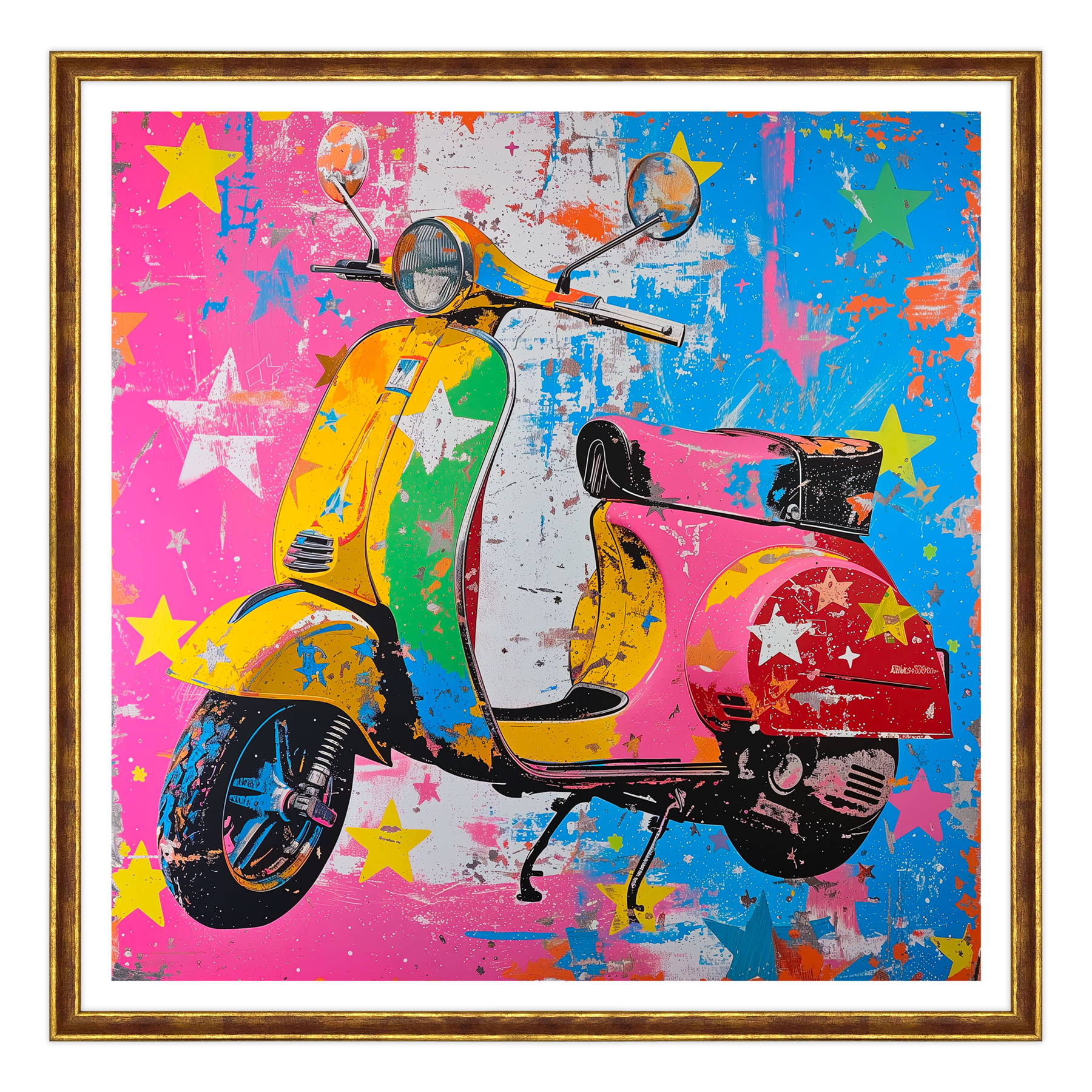Retro Scooter in Technicolor