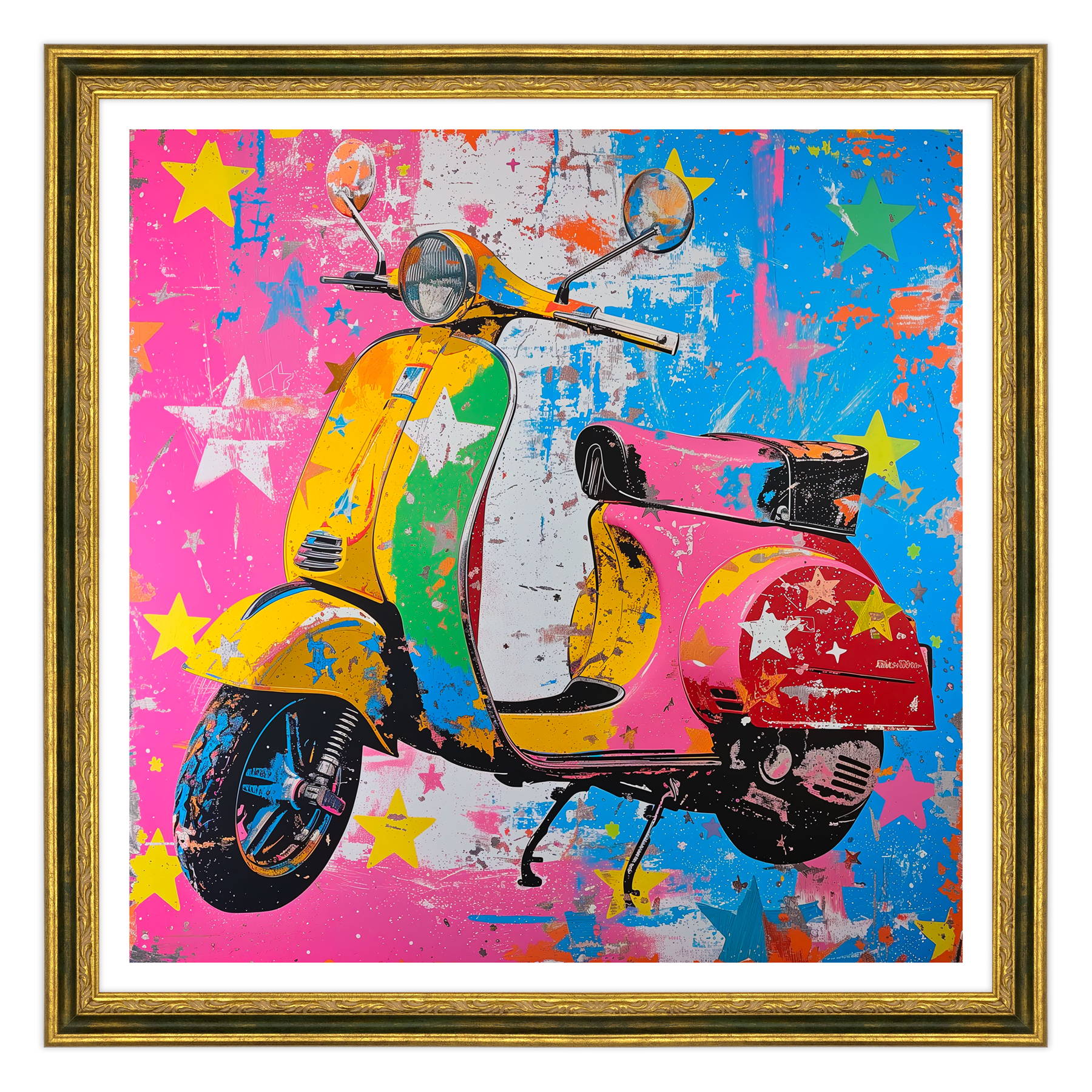 Retro Scooter in Technicolor