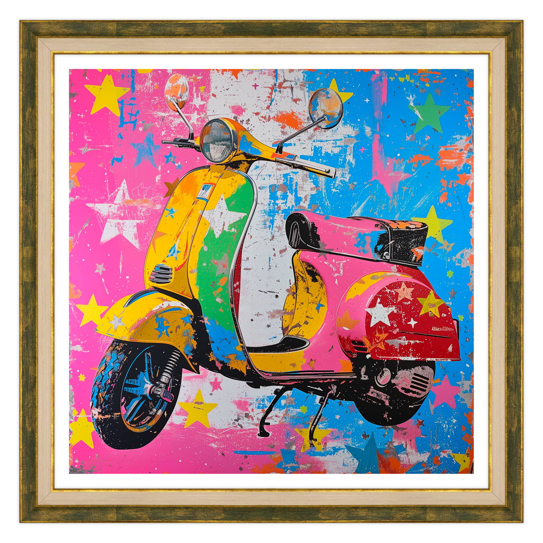 Retro Scooter in Technicolor