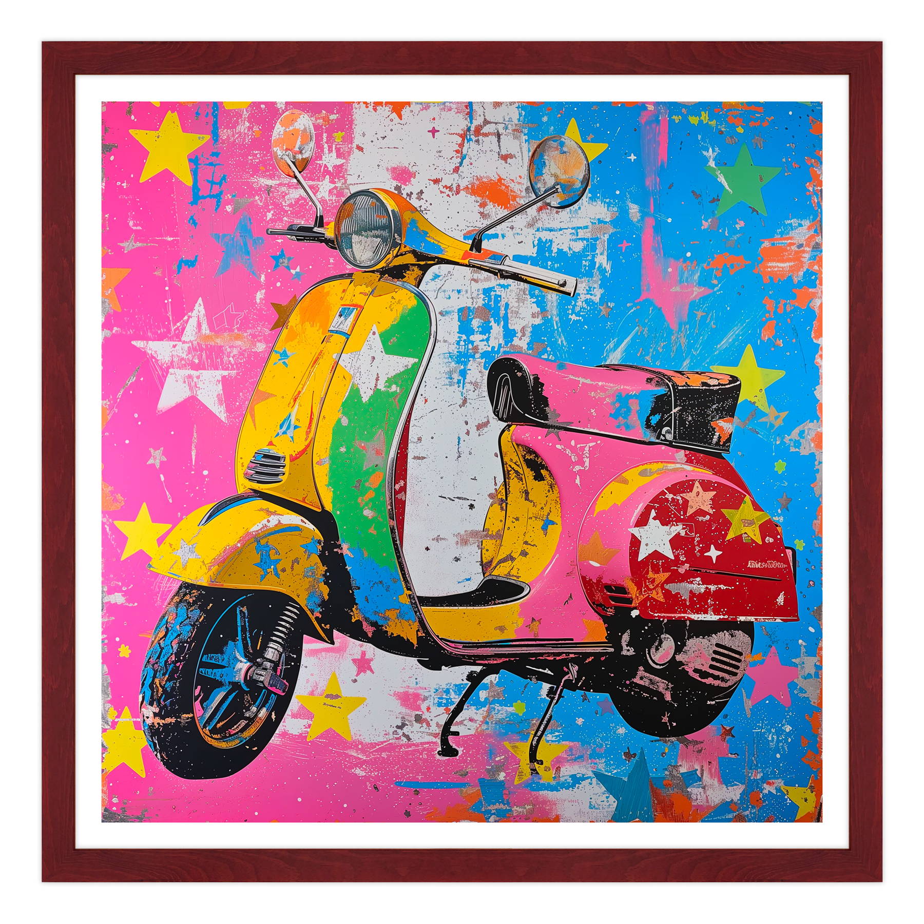 Retro Scooter in Technicolor