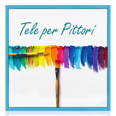 Tela per Pittori Intelaiata con cornice Blu in Legno Massello