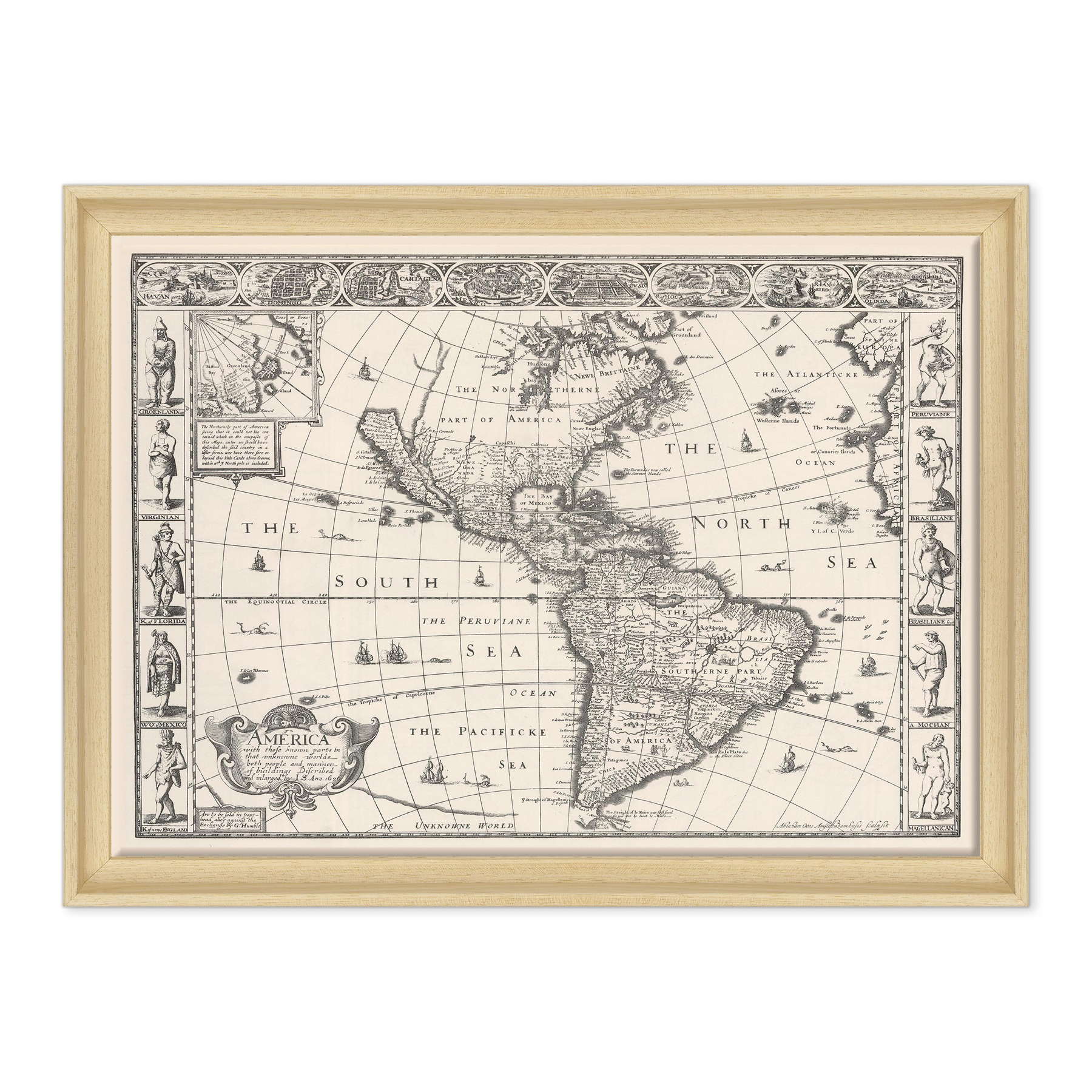 Antica Mappa America - Anno 1626 - USA