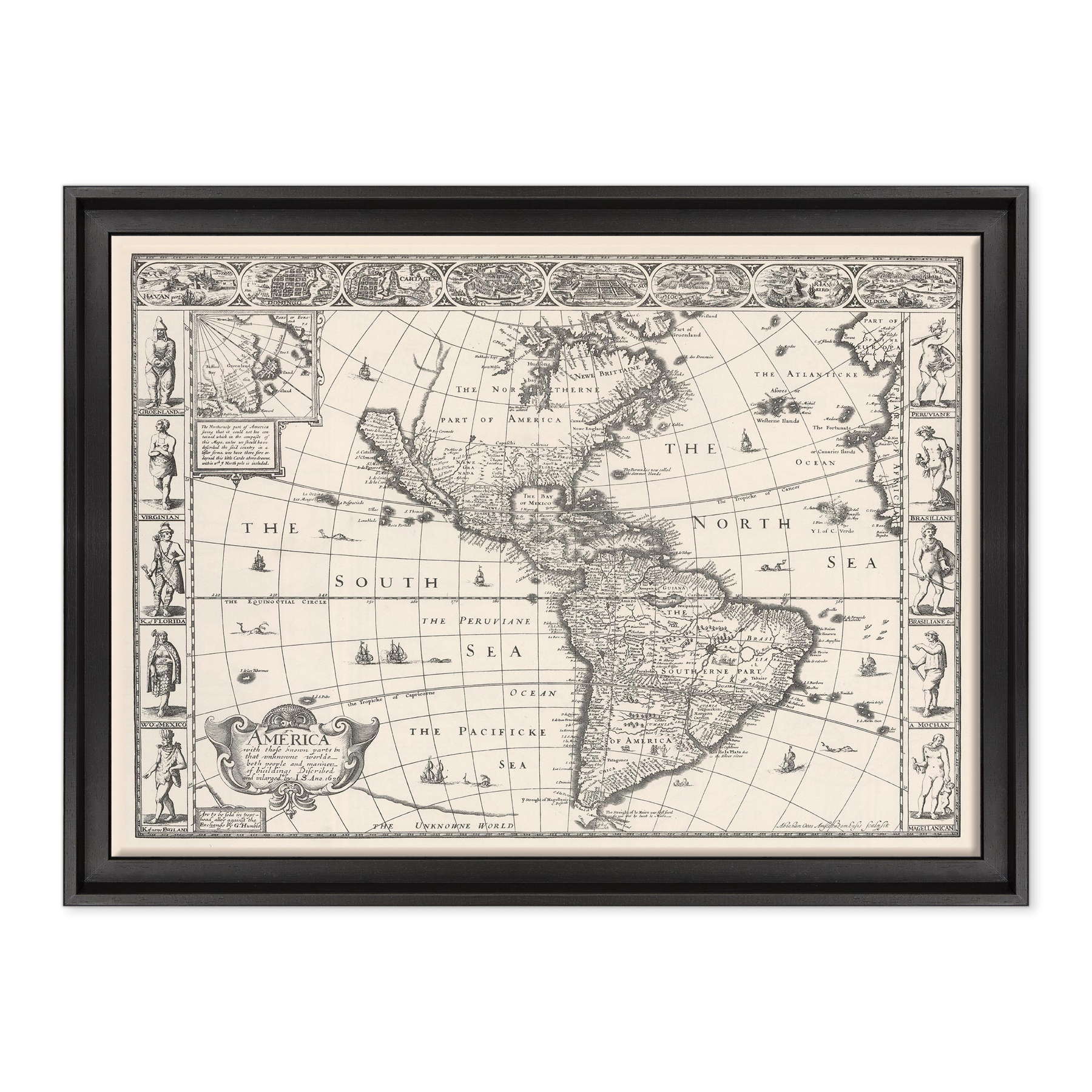 Antica Mappa America - Anno 1626 - USA