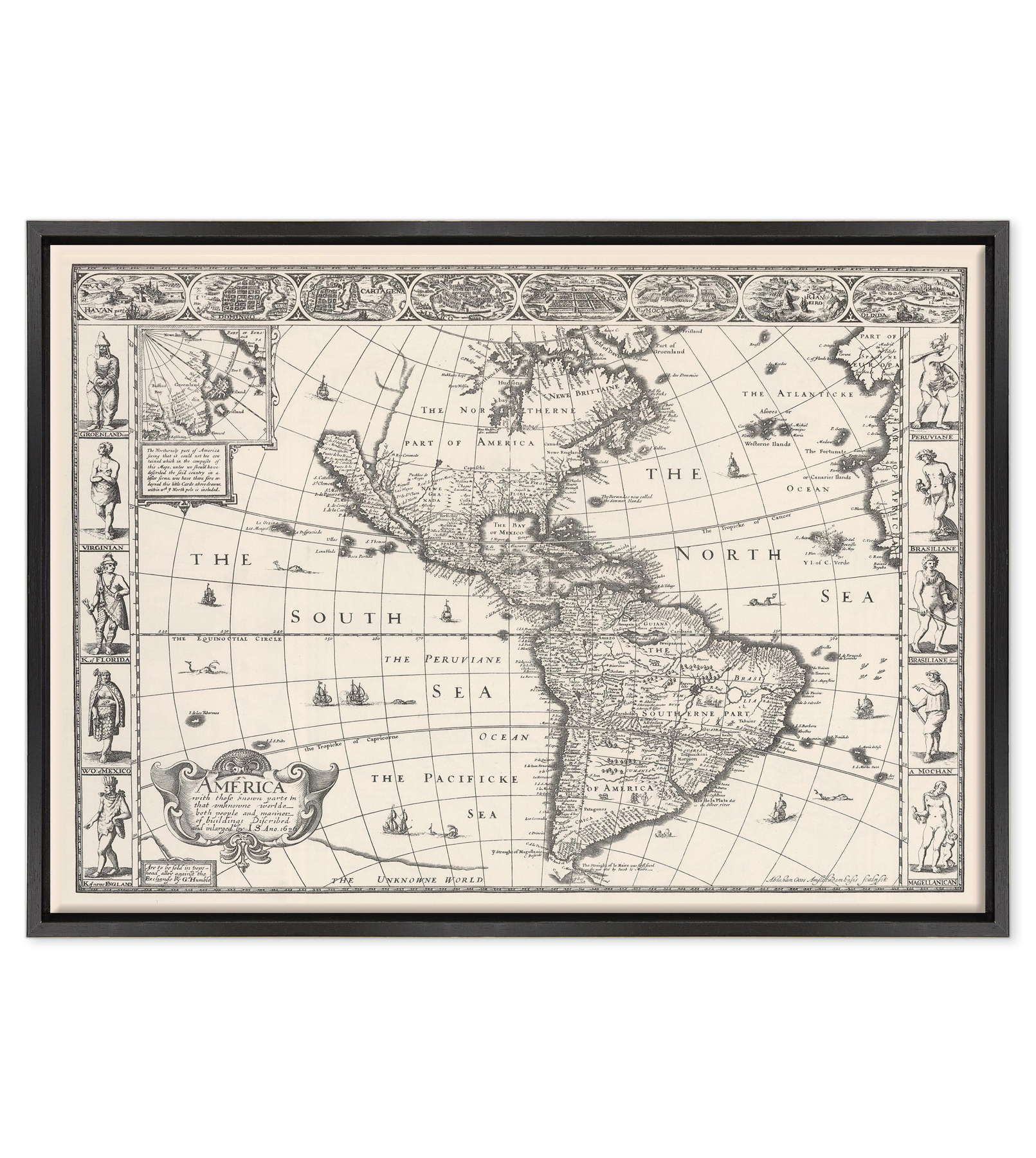 Antica Mappa America - Anno 1626 - USA