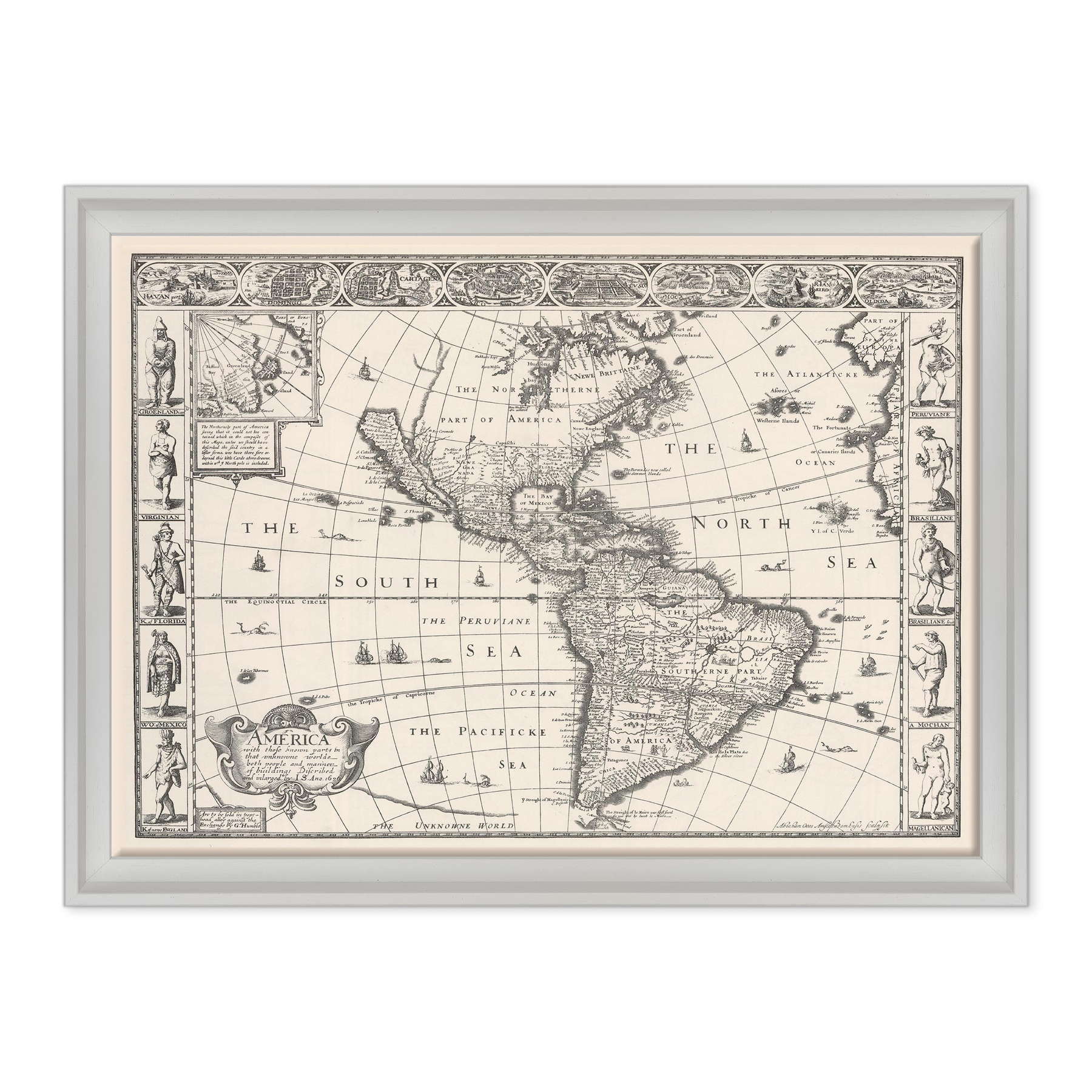 Antica Mappa America - Anno 1626 - USA