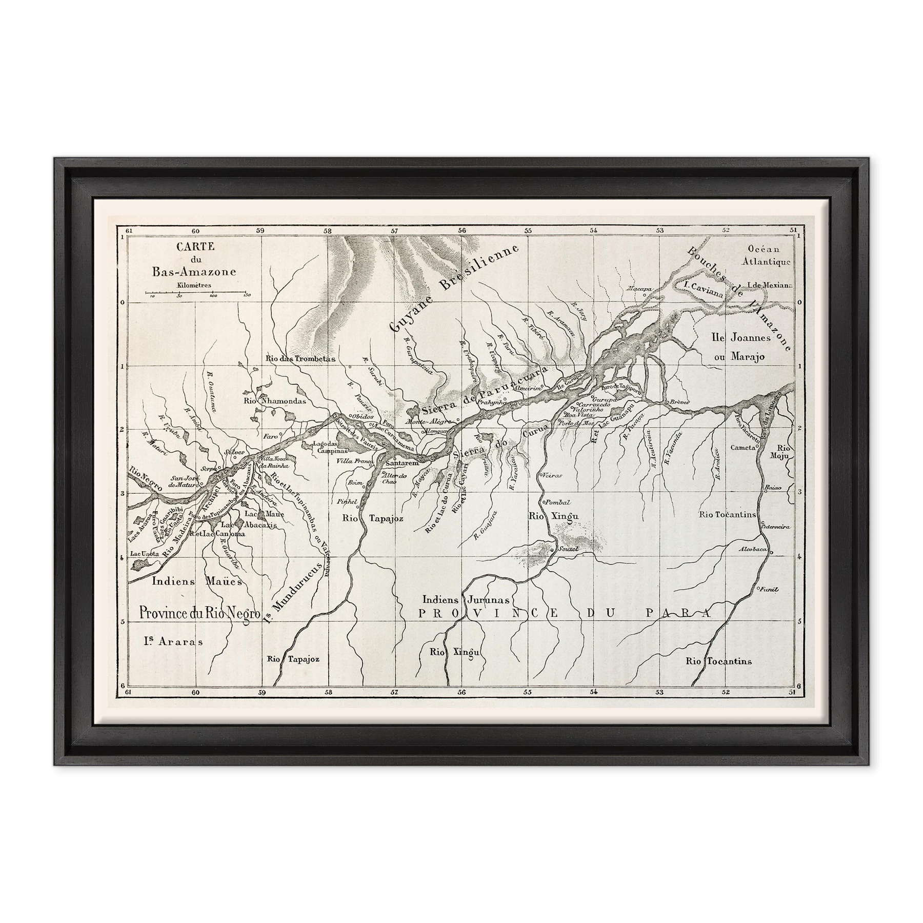Antica Mappa Amazzonia - Anno 1867