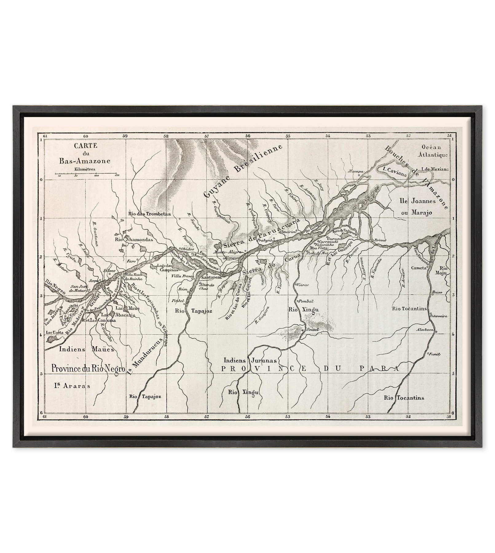 Antica Mappa Amazzonia - Anno 1867