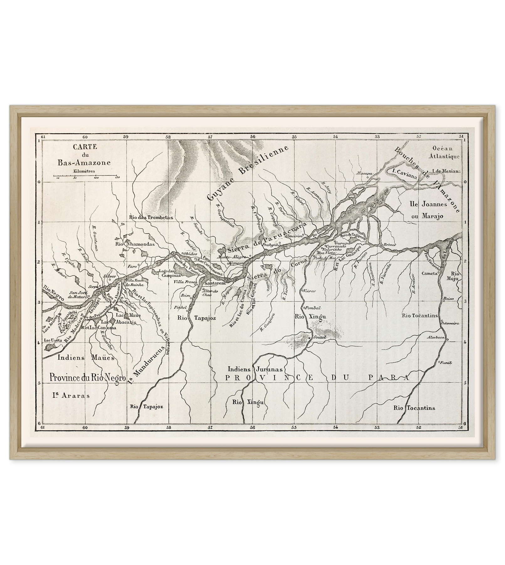 Antica Mappa Amazzonia - Anno 1867