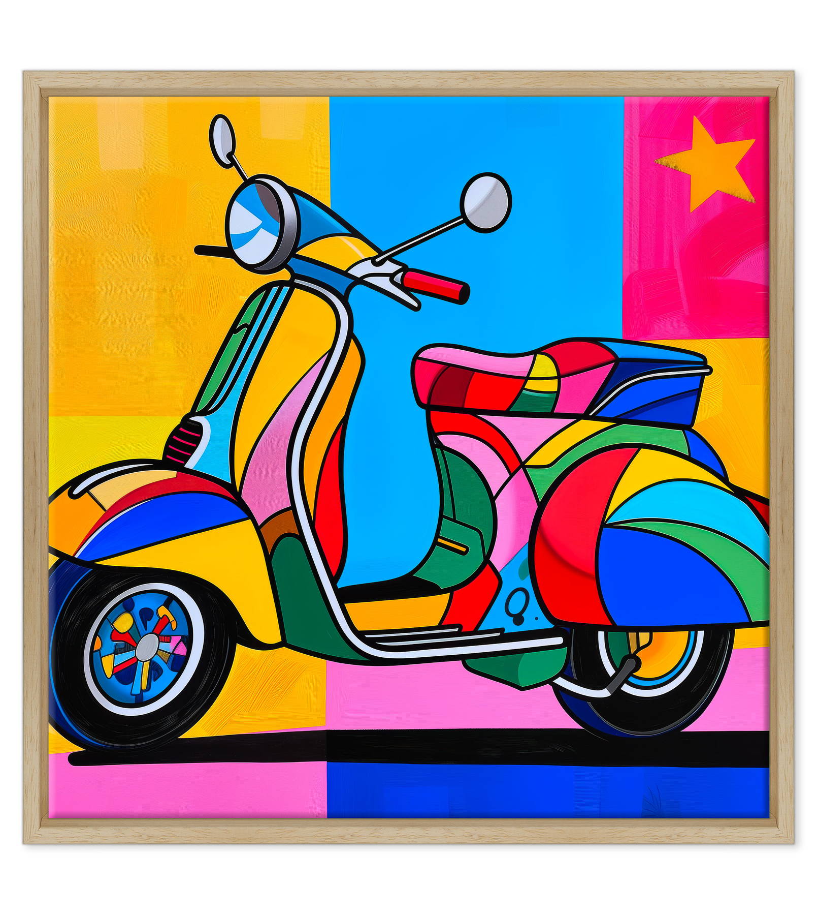 Vibrazioni Pop Art: La Vespa Multicolore