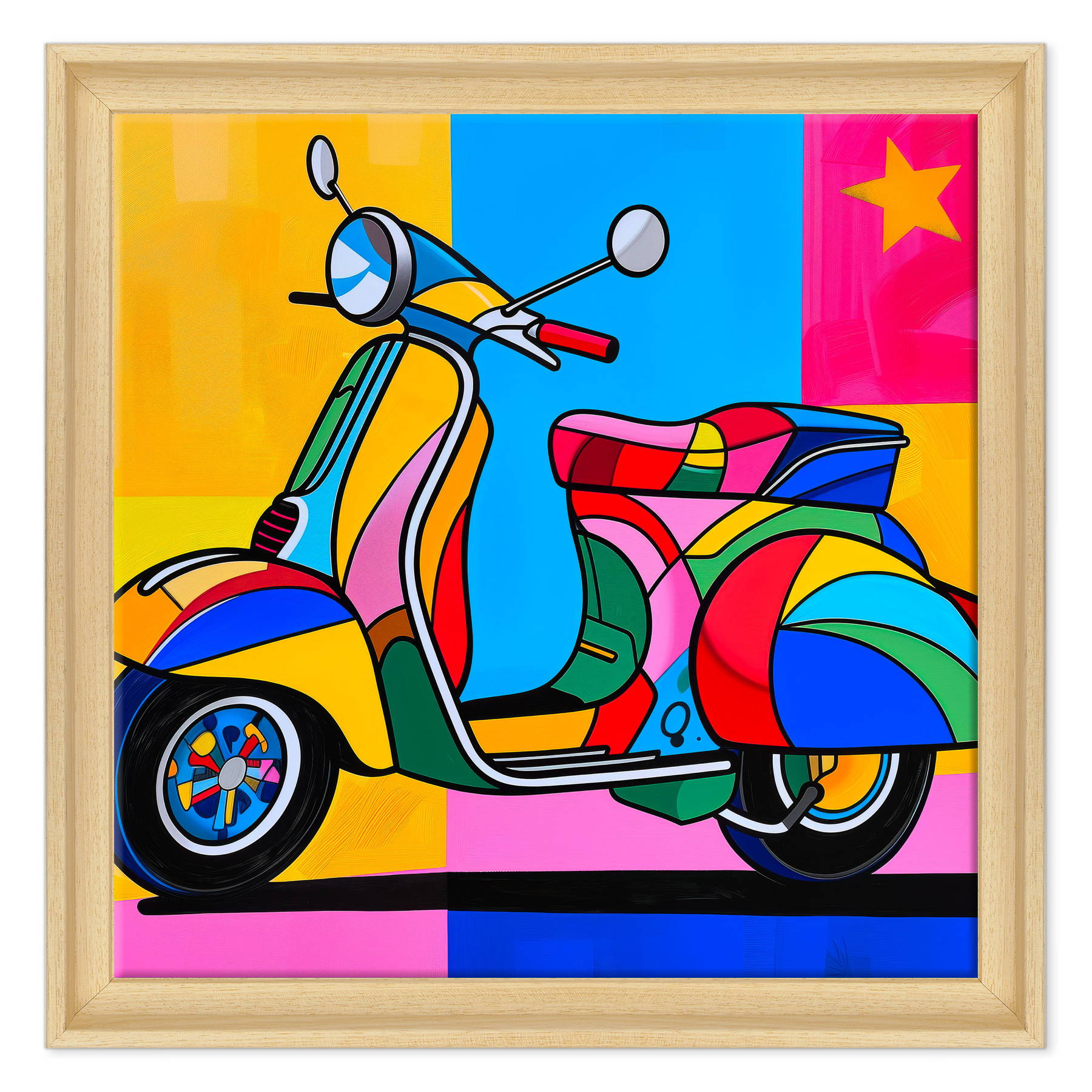 Vibrazioni Pop Art: La Vespa Multicolore