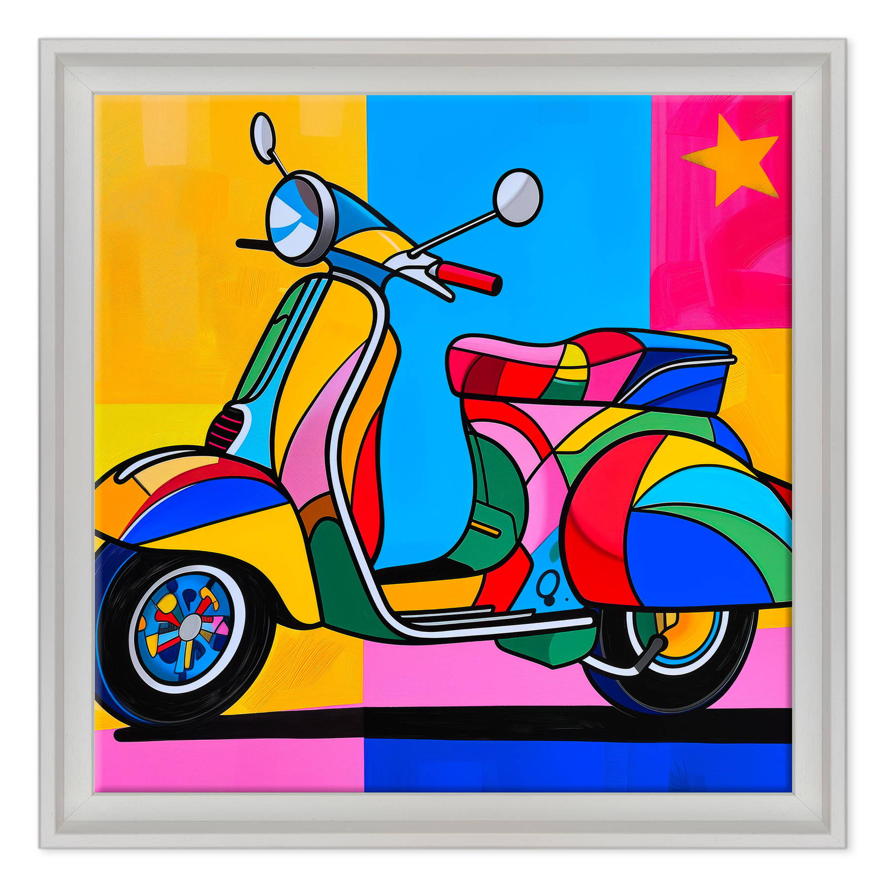 Vibrazioni Pop Art: La Vespa Multicolore