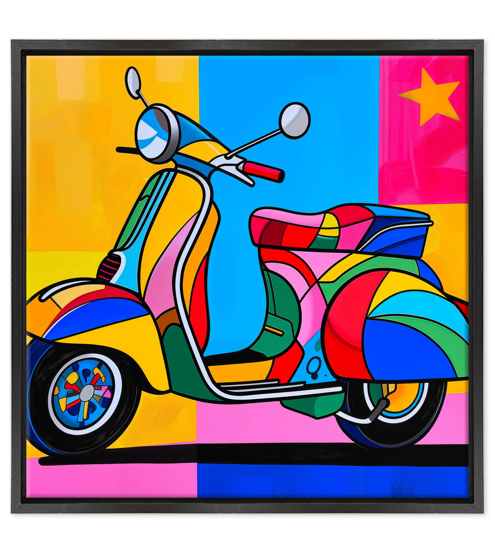 Vibrazioni Pop Art: La Vespa Multicolore