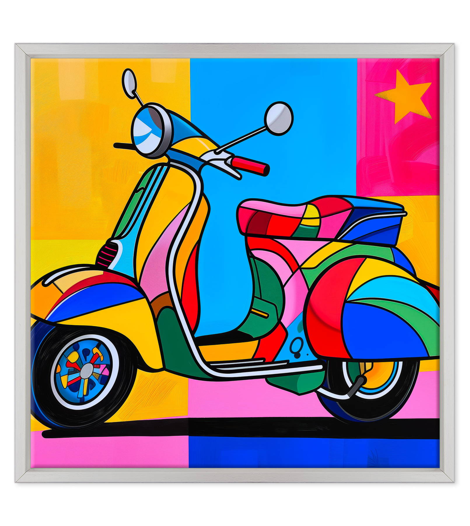 Vibrazioni Pop Art: La Vespa Multicolore