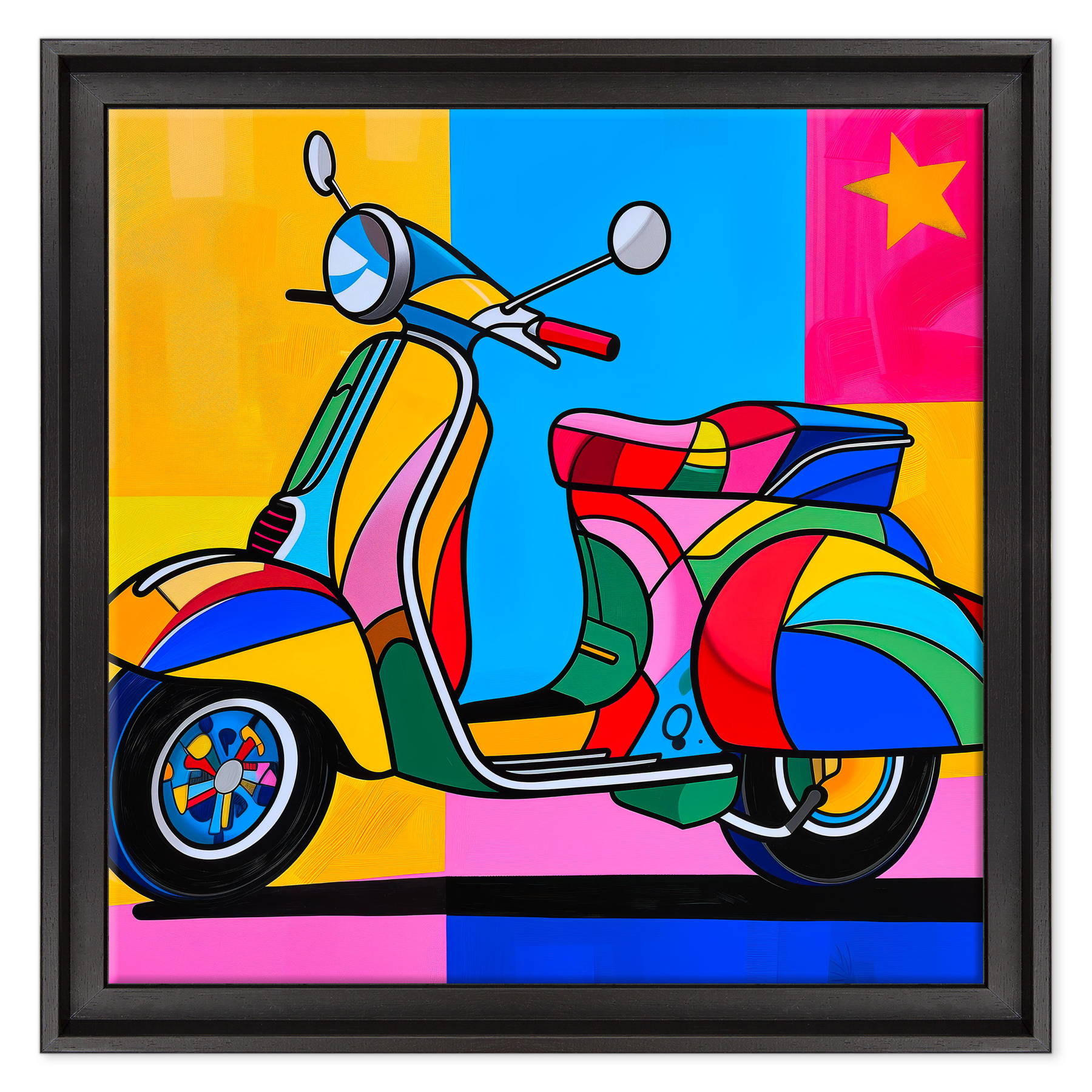 Vibrazioni Pop Art: La Vespa Multicolore