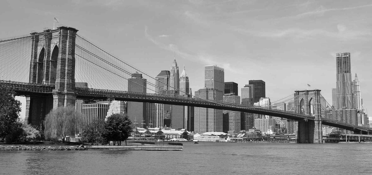 New York - Ponte di Brooklyn Bianco e Nero