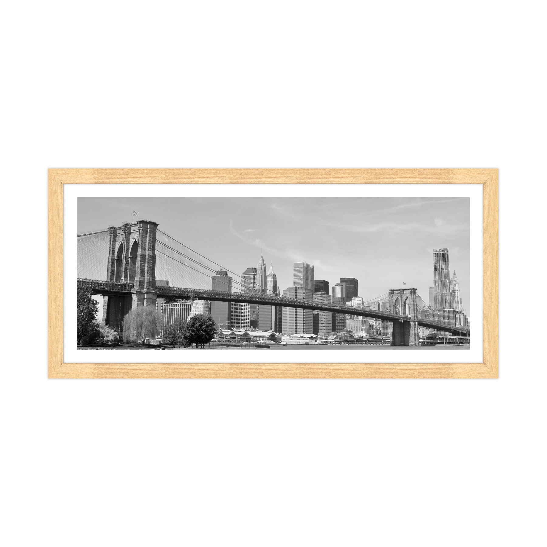 New York - Ponte di Brooklyn Bianco e Nero