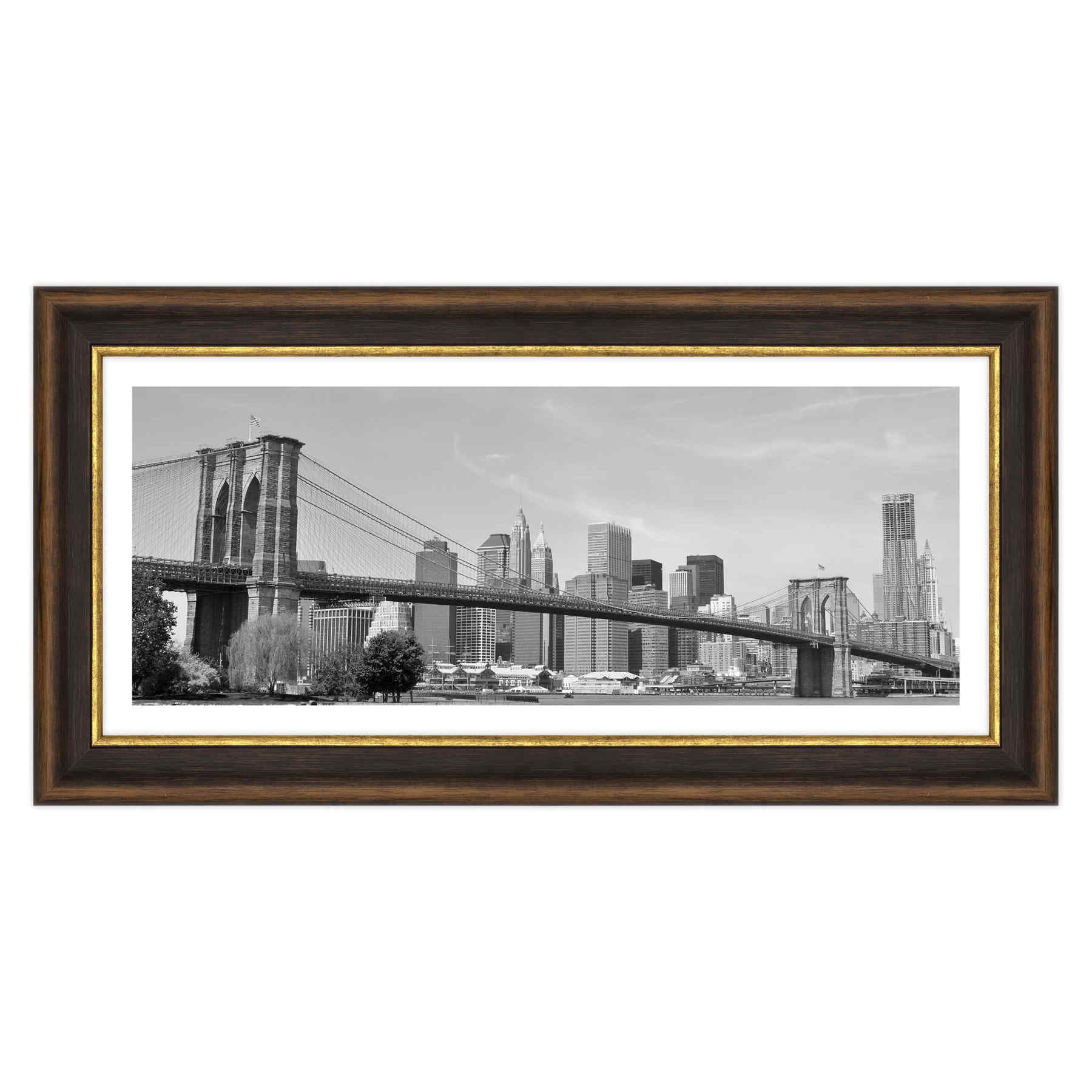 New York - Ponte di Brooklyn Bianco e Nero