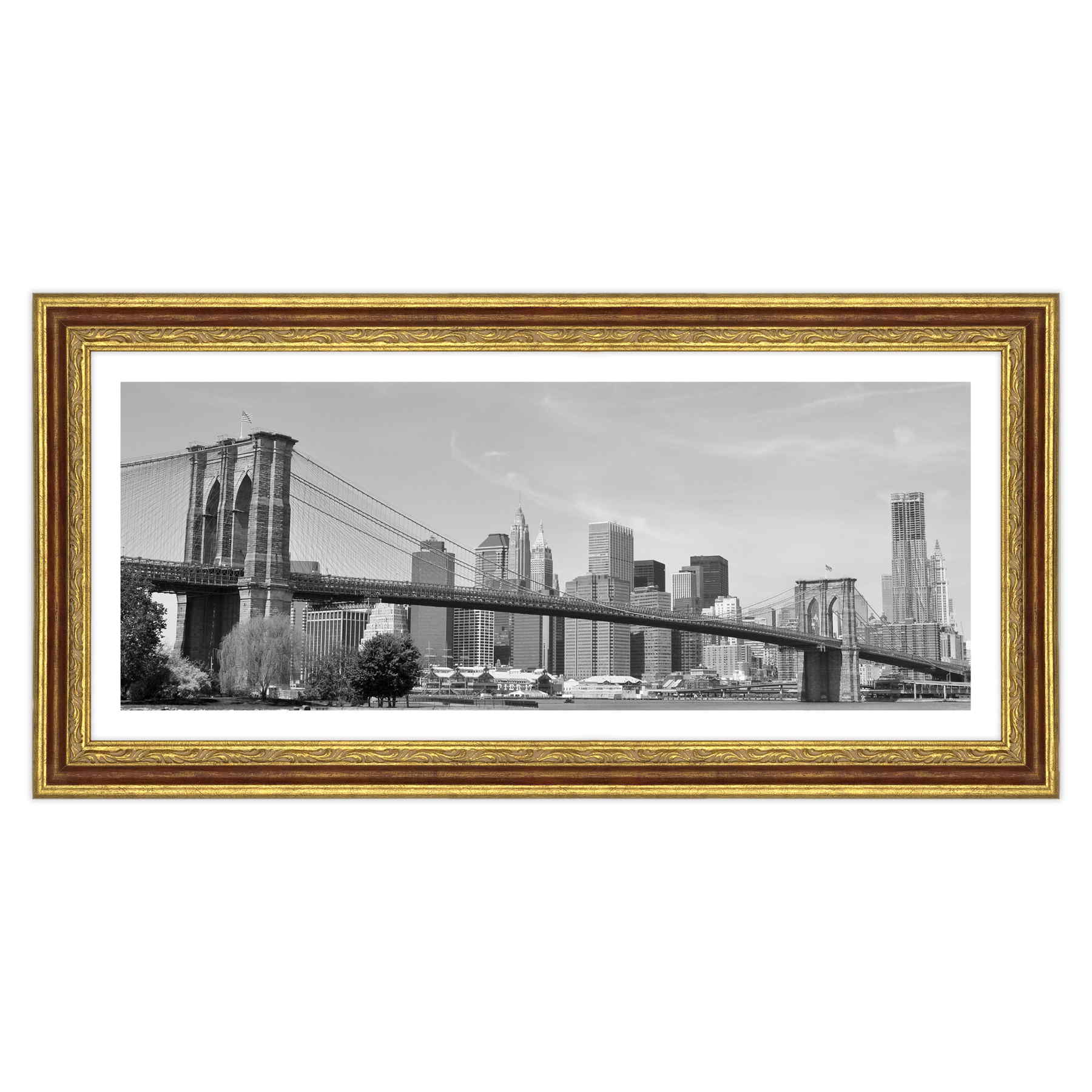 New York - Ponte di Brooklyn Bianco e Nero