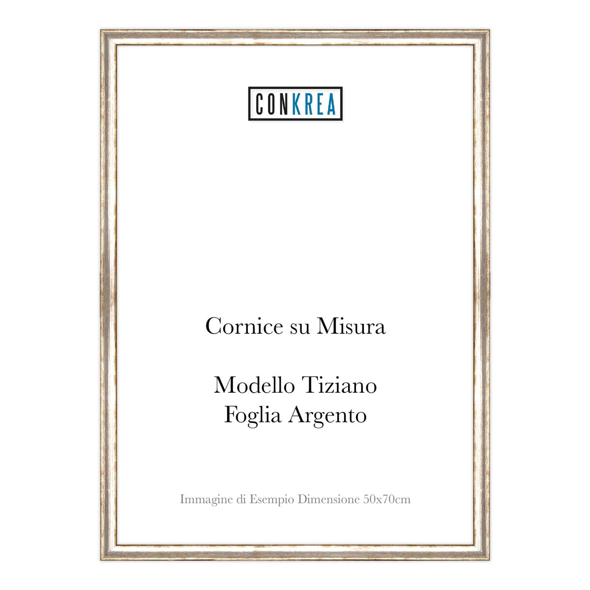 Cornice Classica su Misura - Modello Tiziano Foglia Argento