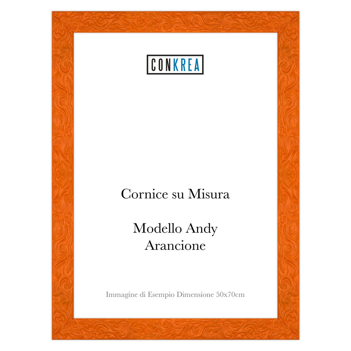 Cornice Moderna su Misura - Modello Andy colore Arancione