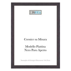 Cornice Moderna su Misura - Modello Piattina Nera Poro Aperto