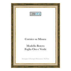 Cornice Classica su Misura - Modello Botero Foglia Oro e Verde