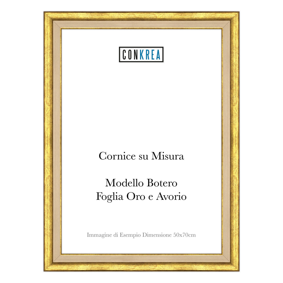 Cornice Classica su Misura - Modello Botero Foglia Oro