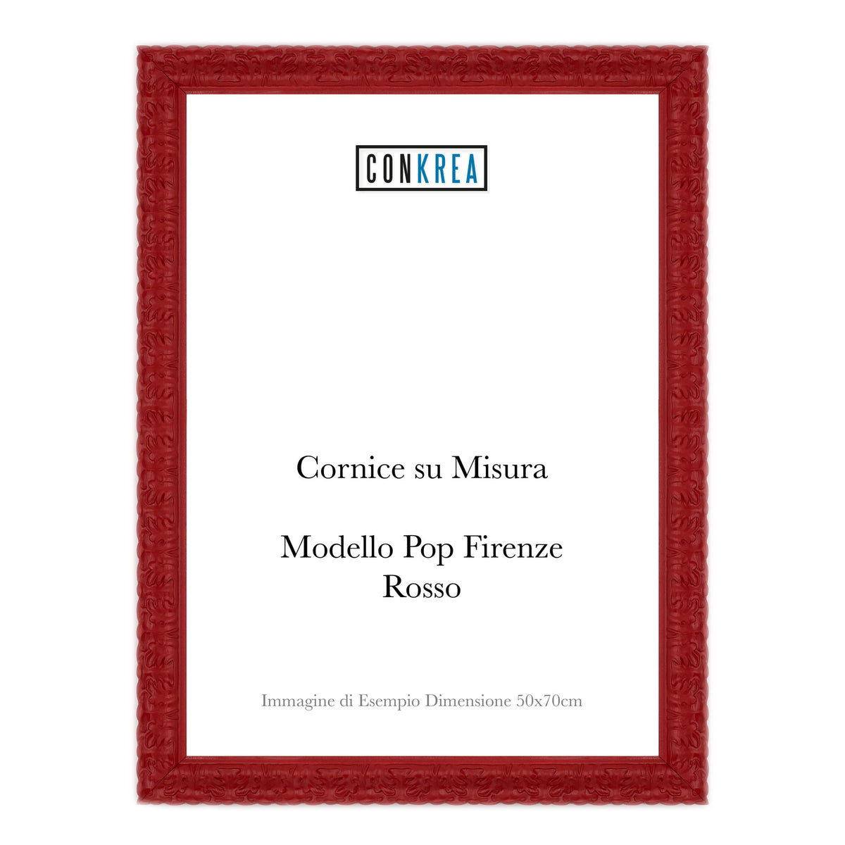 Cornice Moderna su Misura - Modello Pop Firenze colore Rosso