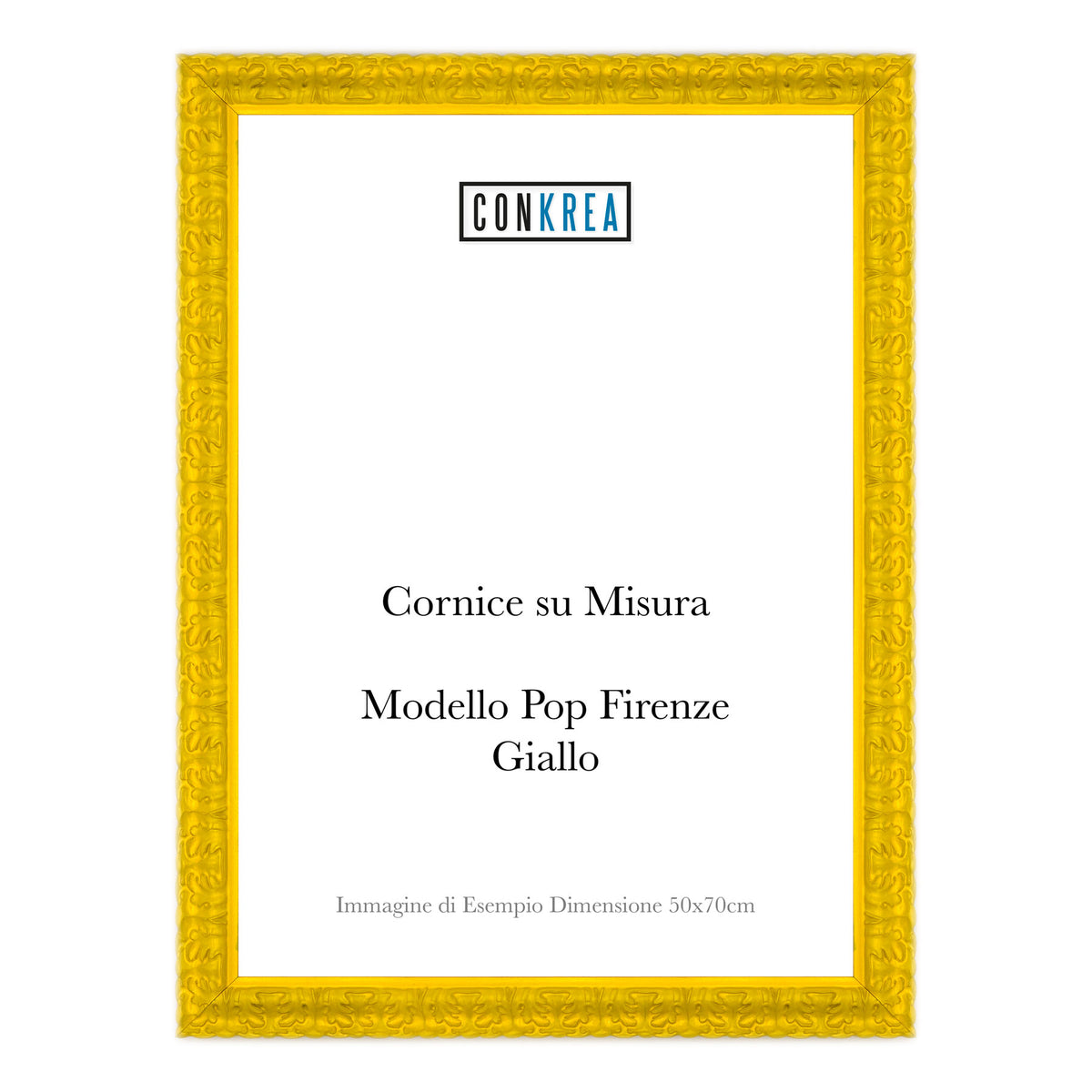 Cornice Moderna su Misura - Modello Pop Firenze colore Giallo
