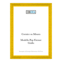 Cornice Moderna su Misura - Modello Pop Firenze colore Giallo