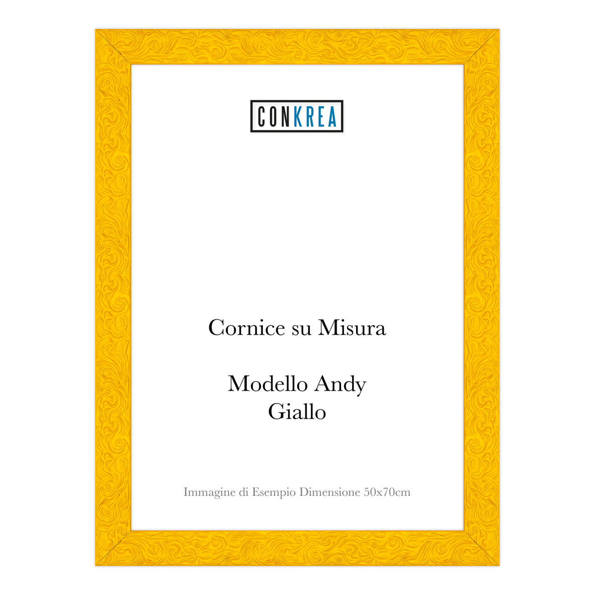 Cornice Moderna su Misura - Modello Andy colore Giallo