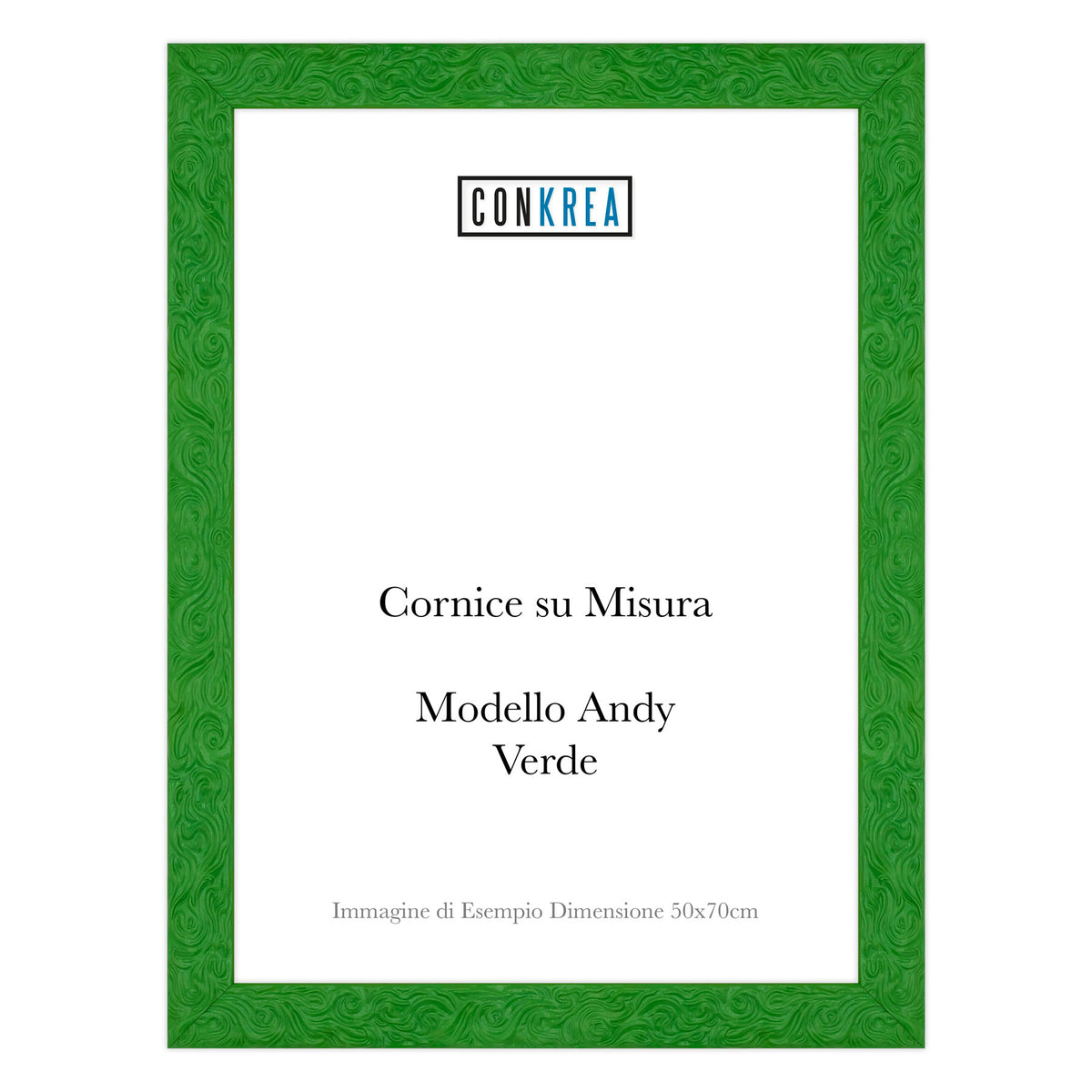 Cornice Moderna su Misura - Modello Andy colore Verde